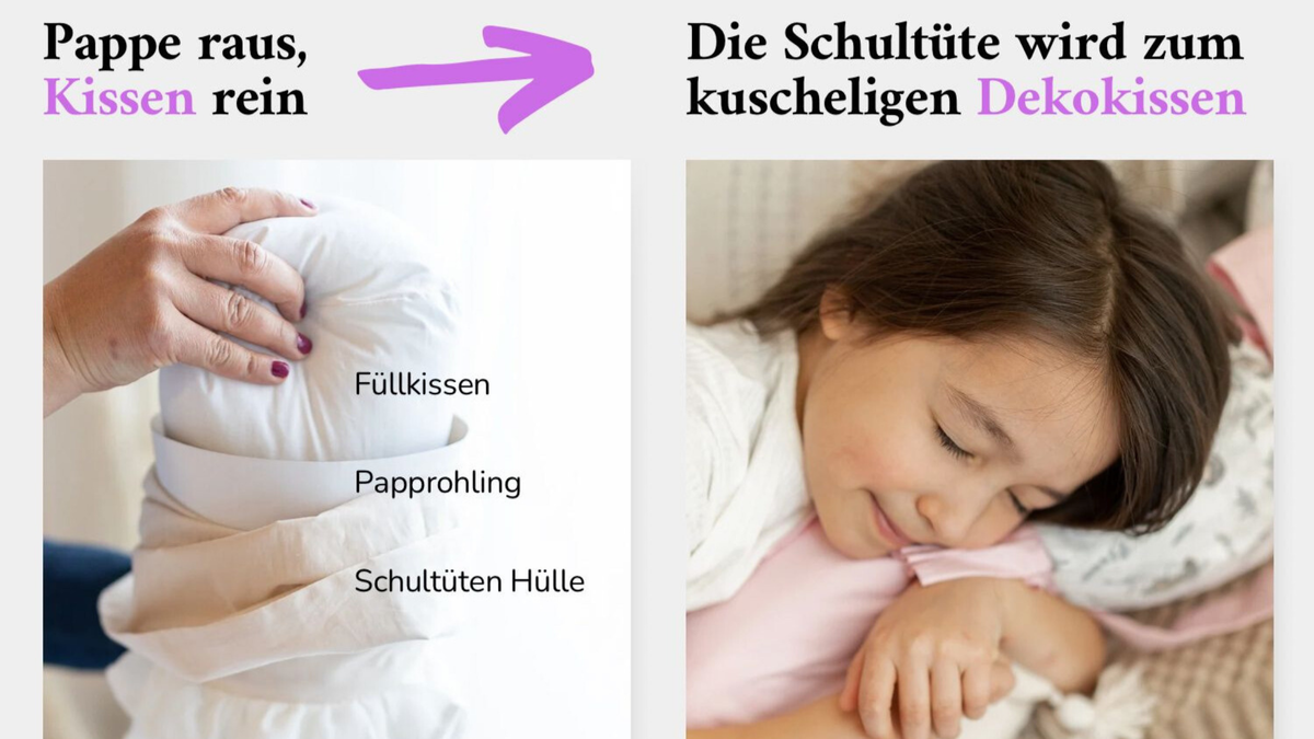 So wird aus der Schultüte ein Kuschelkissen – langlebige Erinnerung statt Wegwerfartikel