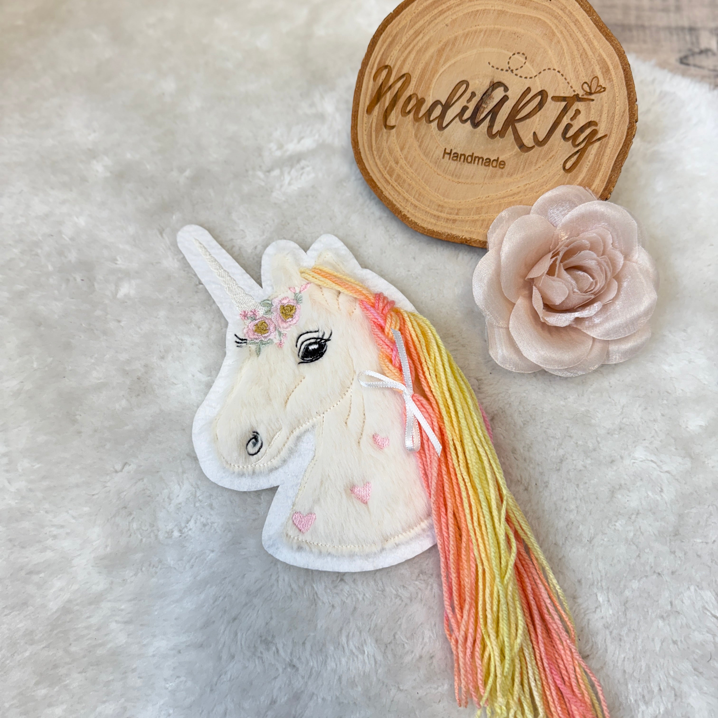 Einhorn Patch/Aufnäher - Regenbogen Mähne