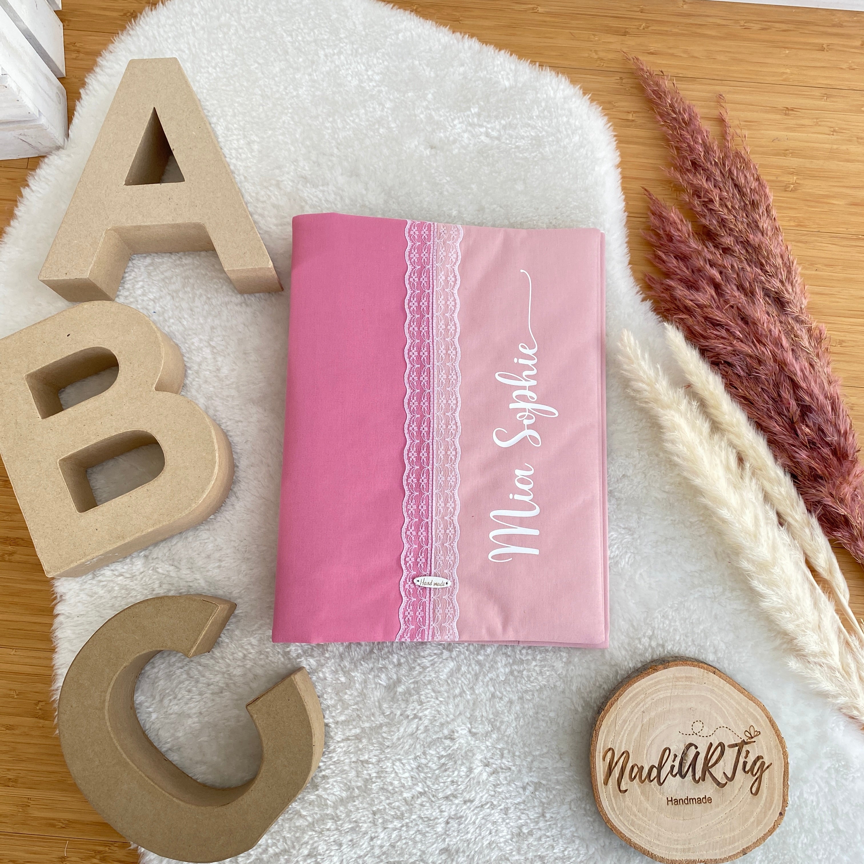 Erinnerungs-/ Zeugnismappe beere & rosé