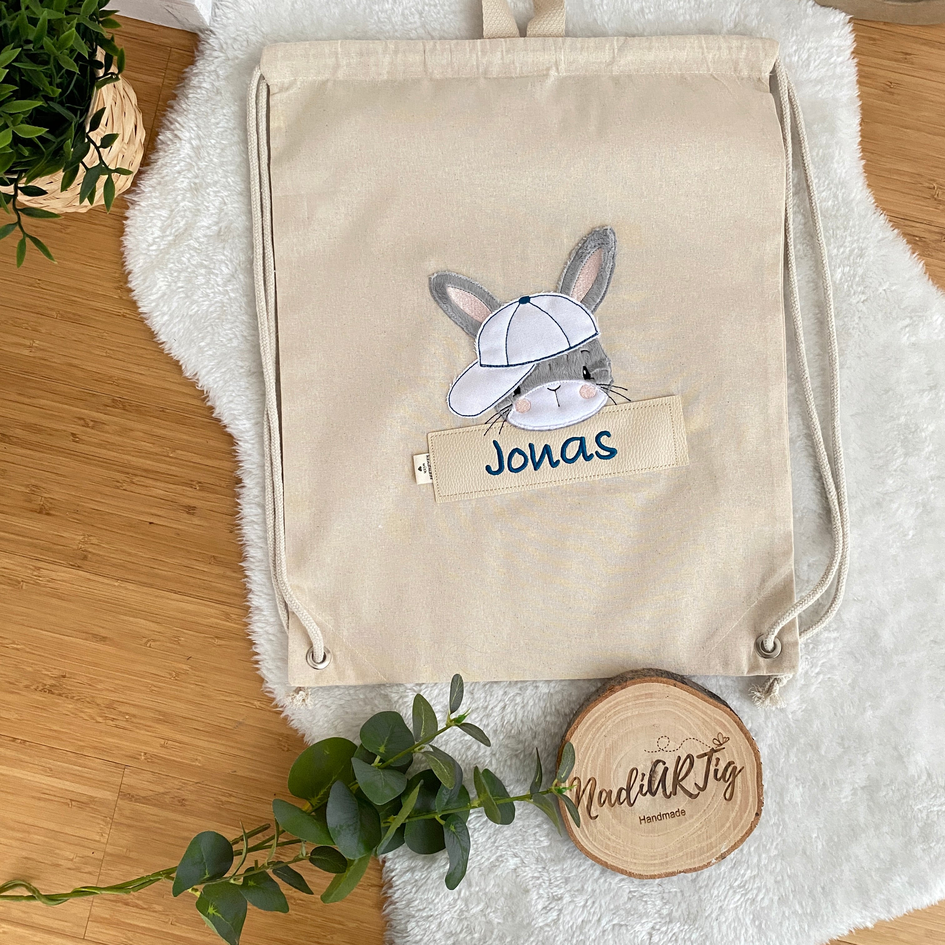 Kindergartenbeutel Hase Mädchen oder Jungen