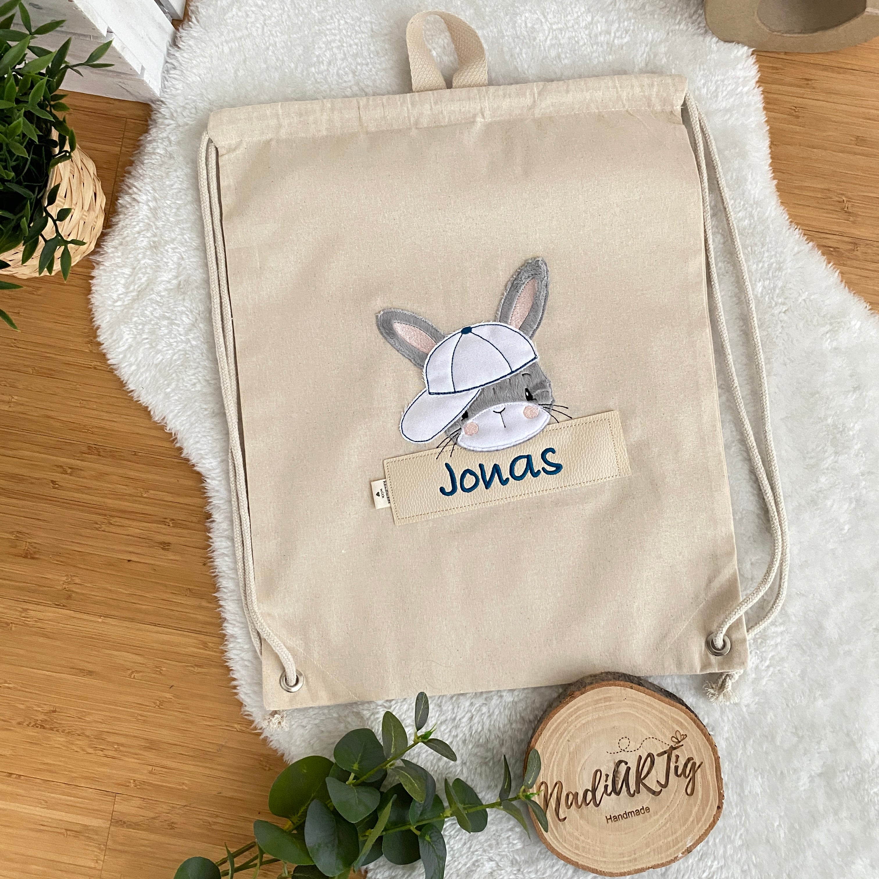 Kindergartenbeutel Hase Mädchen oder Jungen