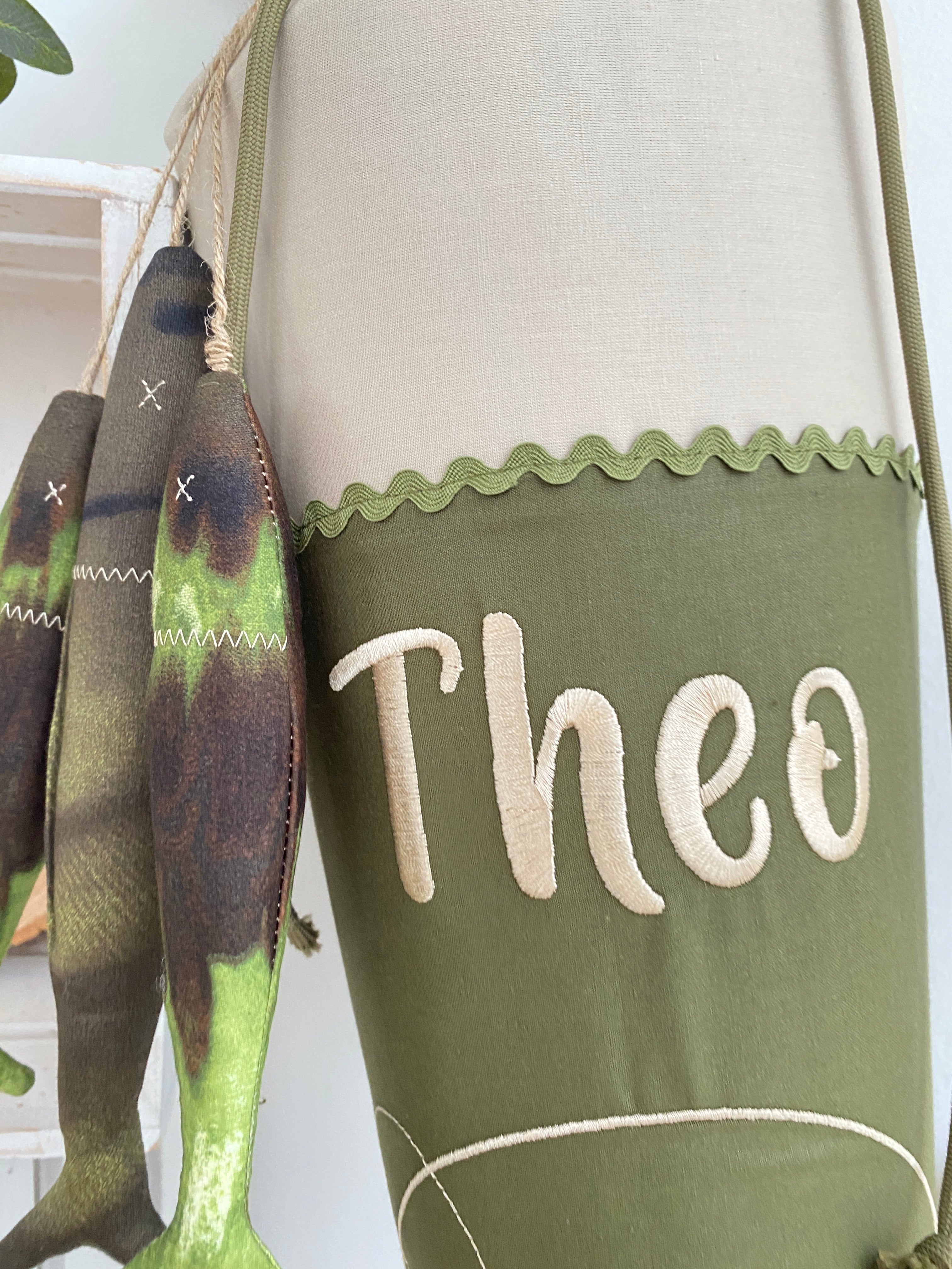 Schultüte Angler / Fische sand/olivegrün