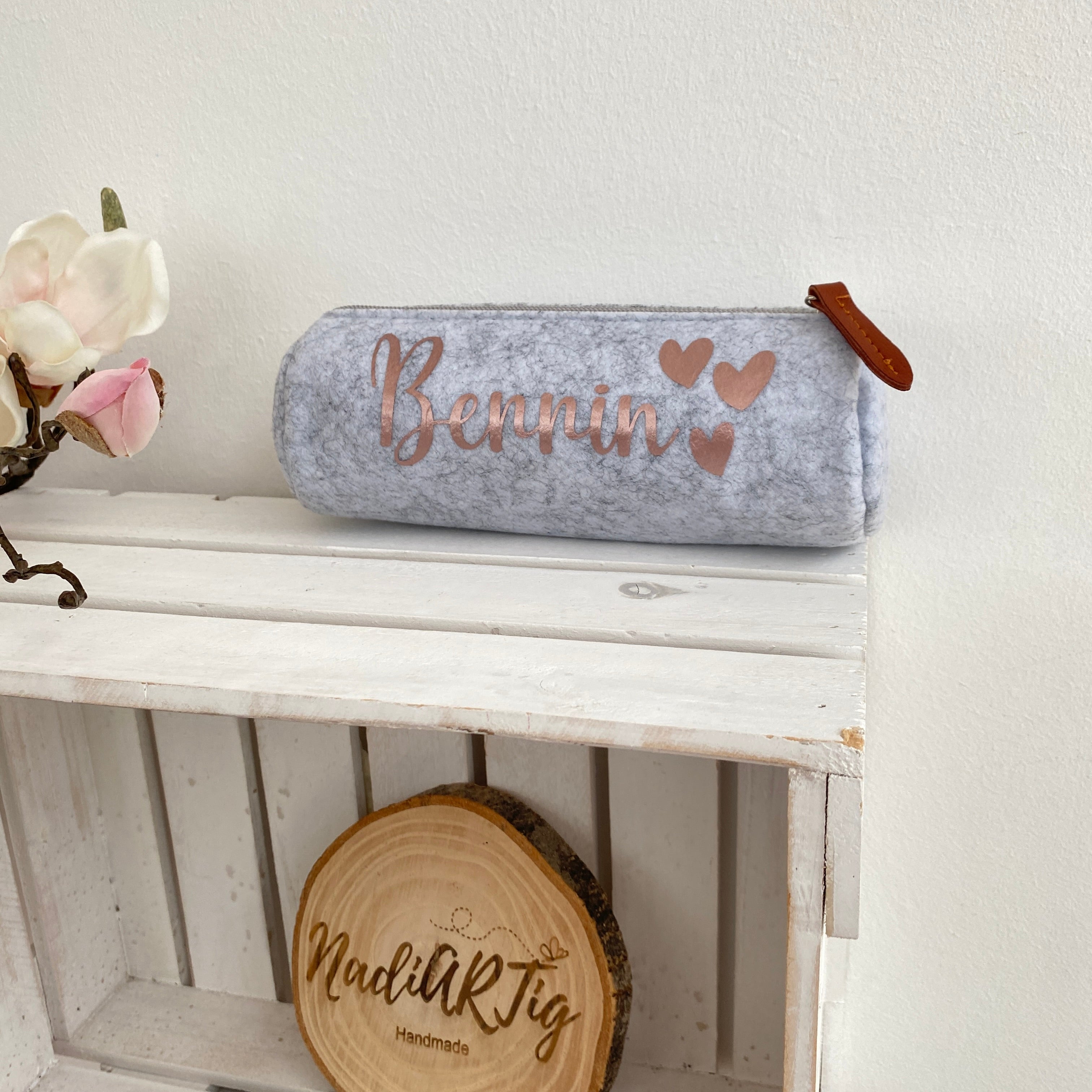 Federmäppchen Filz mit Name