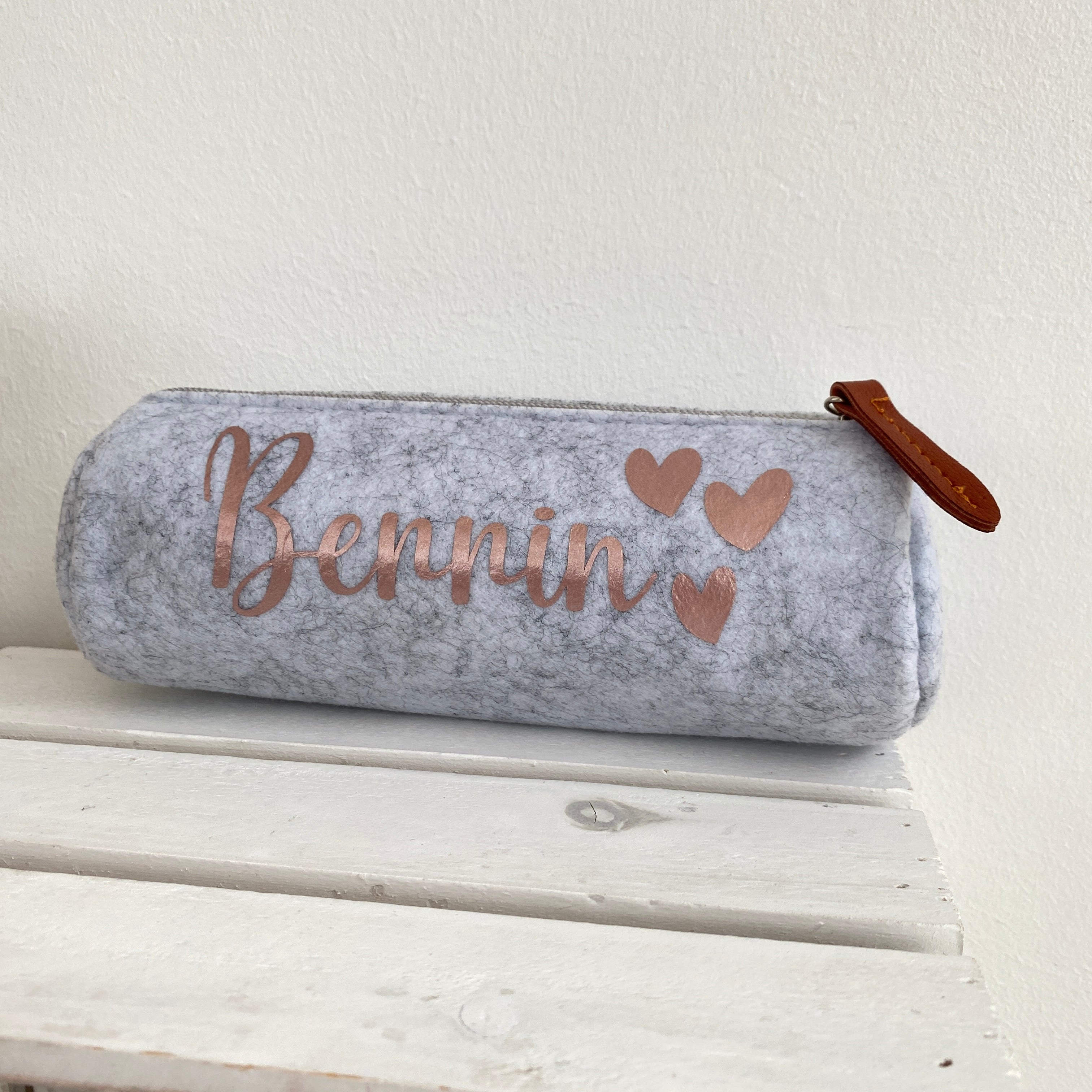 Federmäppchen Filz mit Name