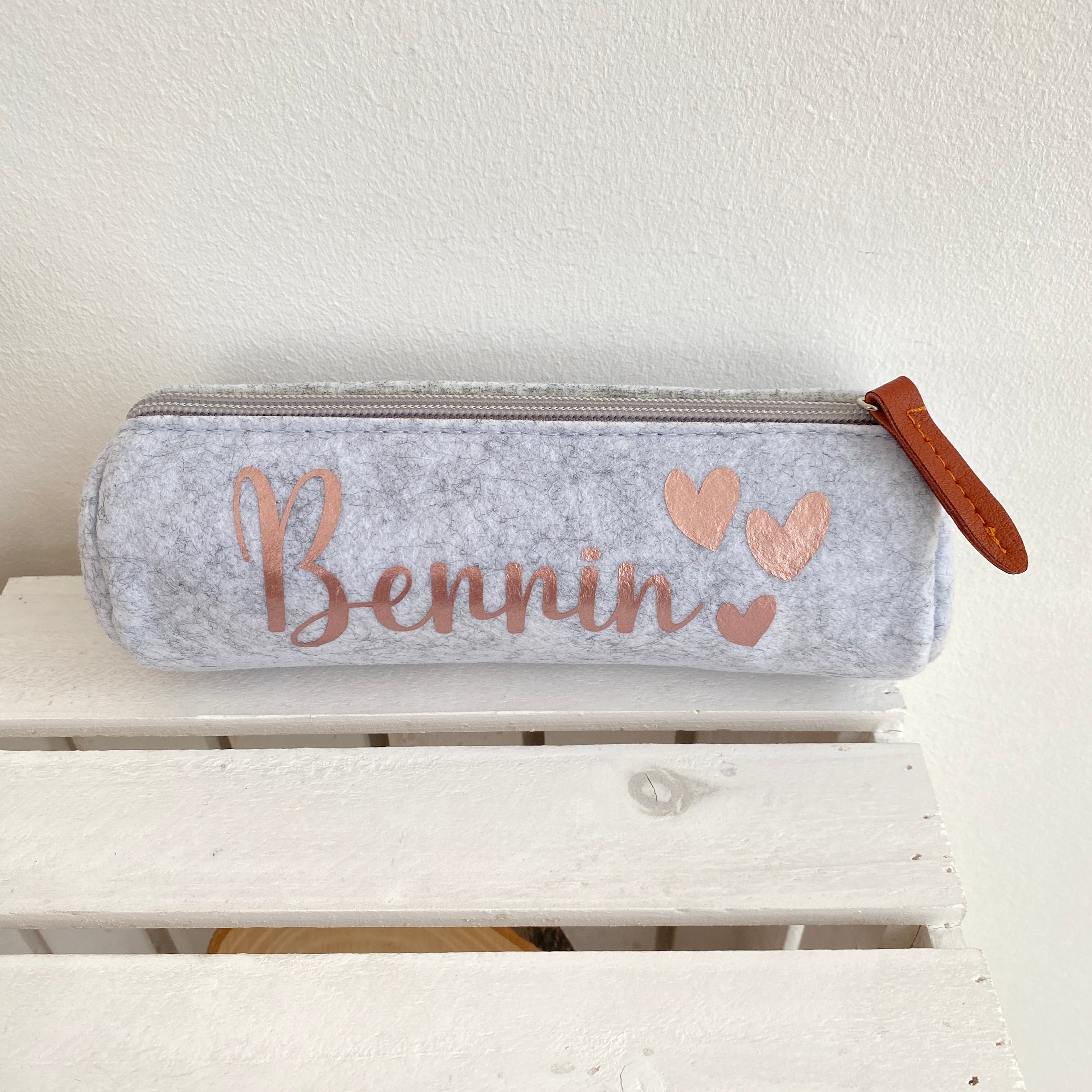 Federmäppchen Filz mit Name