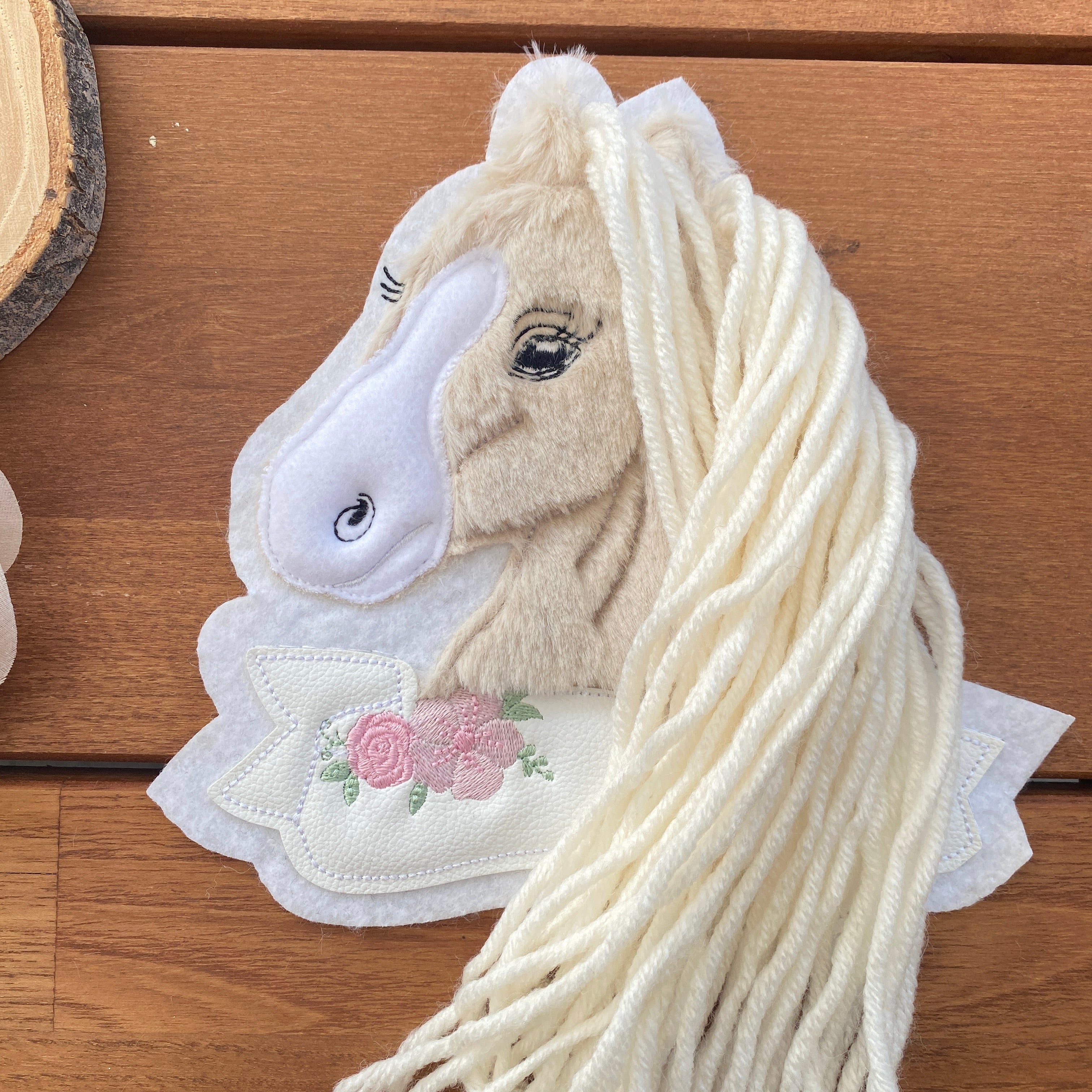 Pferd #3 Patch/Aufnäher - beige/beige