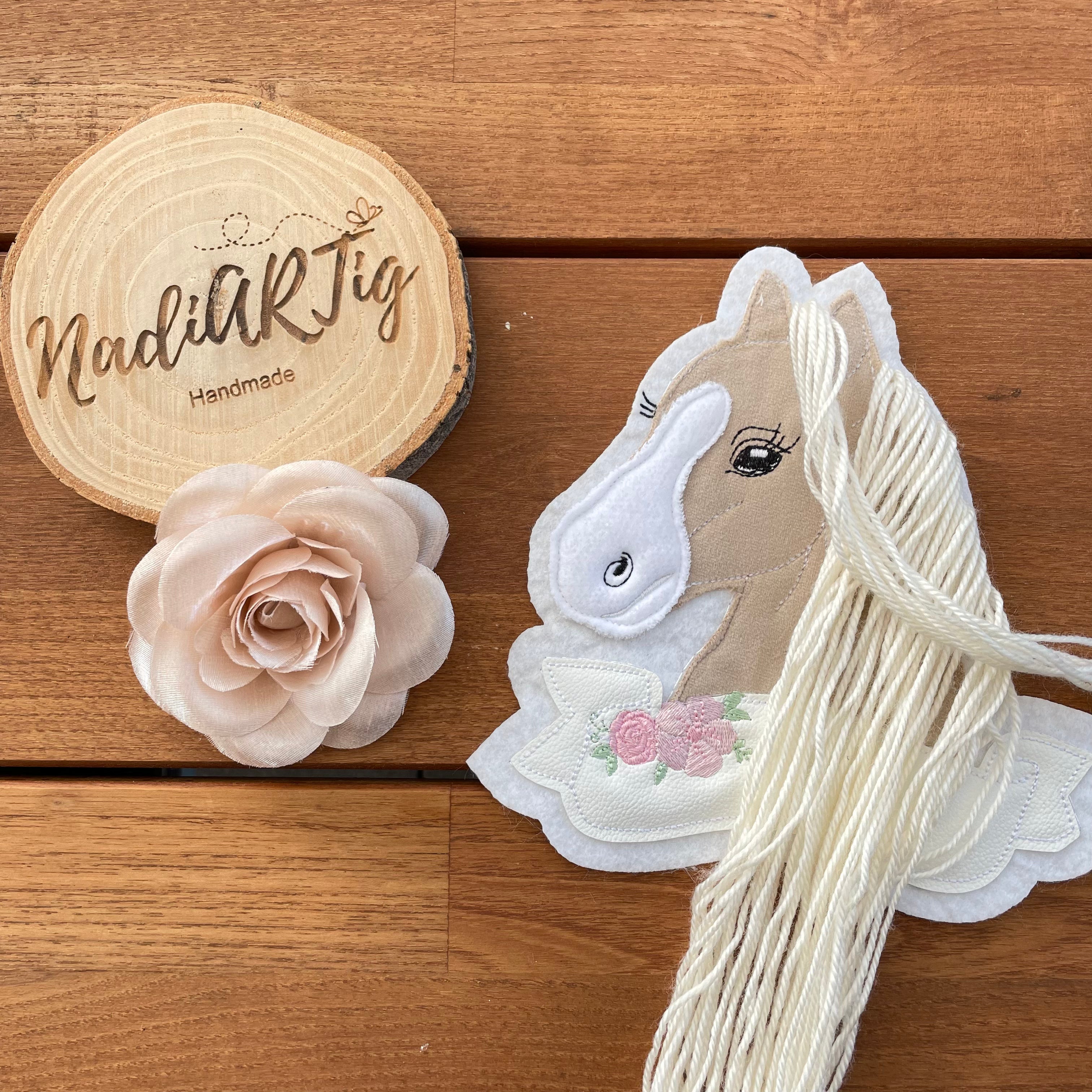 Pferd #2 Patch/Aufnäher - braun/cremebeige