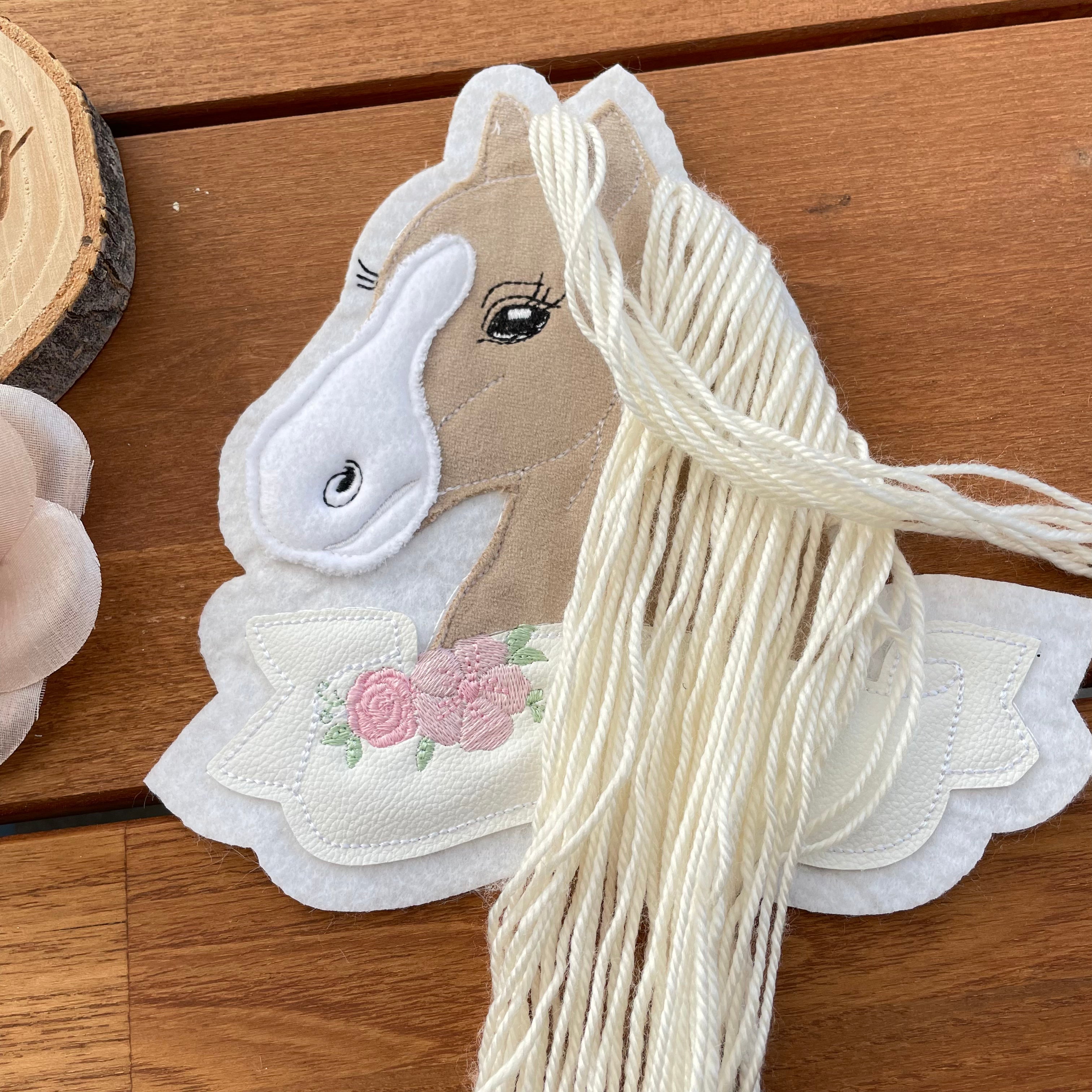 Pferd #2 Patch/Aufnäher - braun/cremebeige