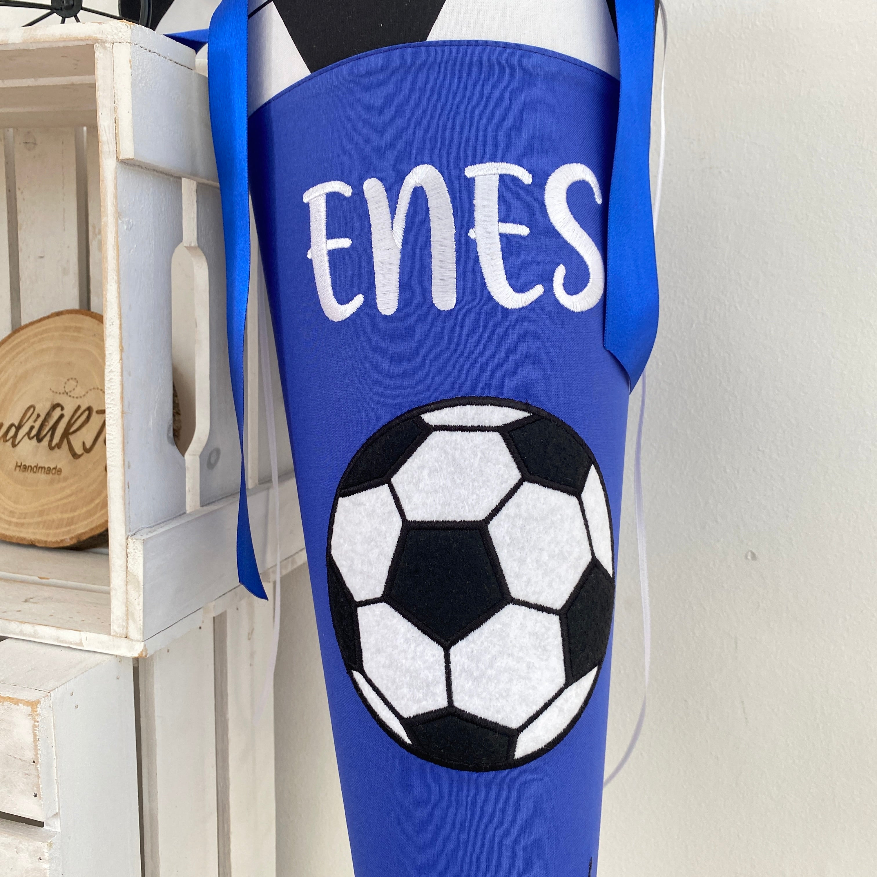 Schultüte Fußball in blau/weiß - Schalke Fan