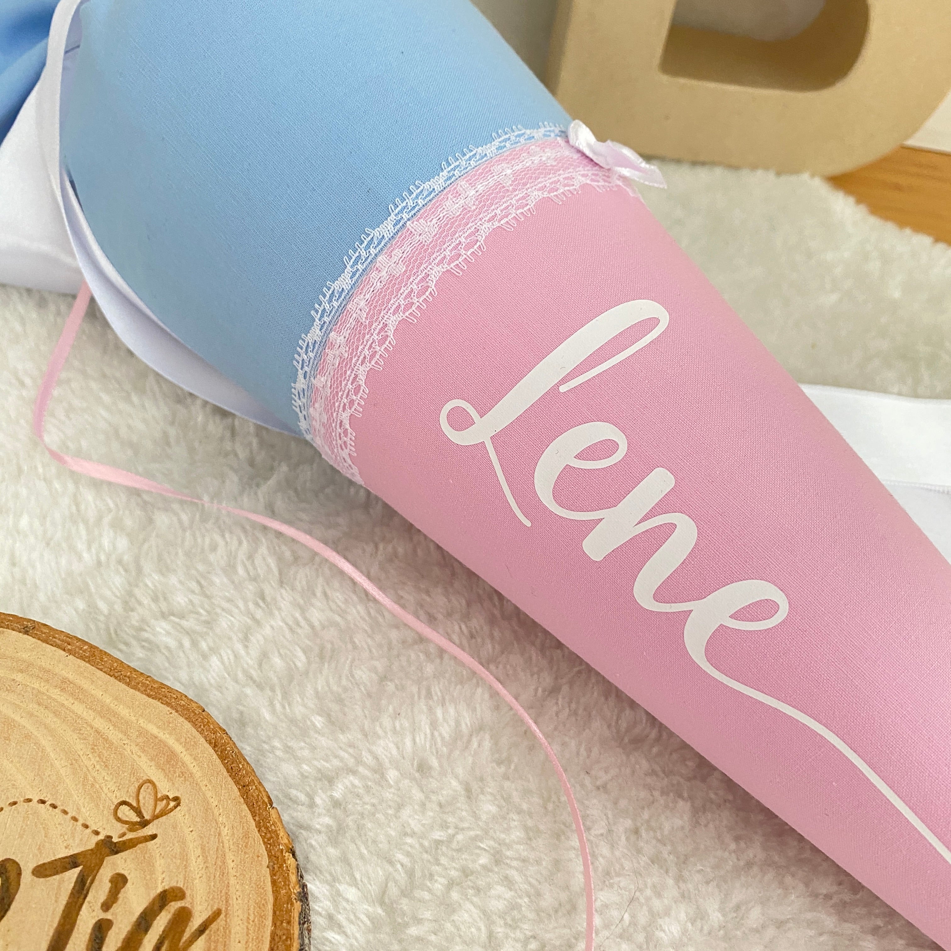 Geschwister-Schultüte hellblau/rosa