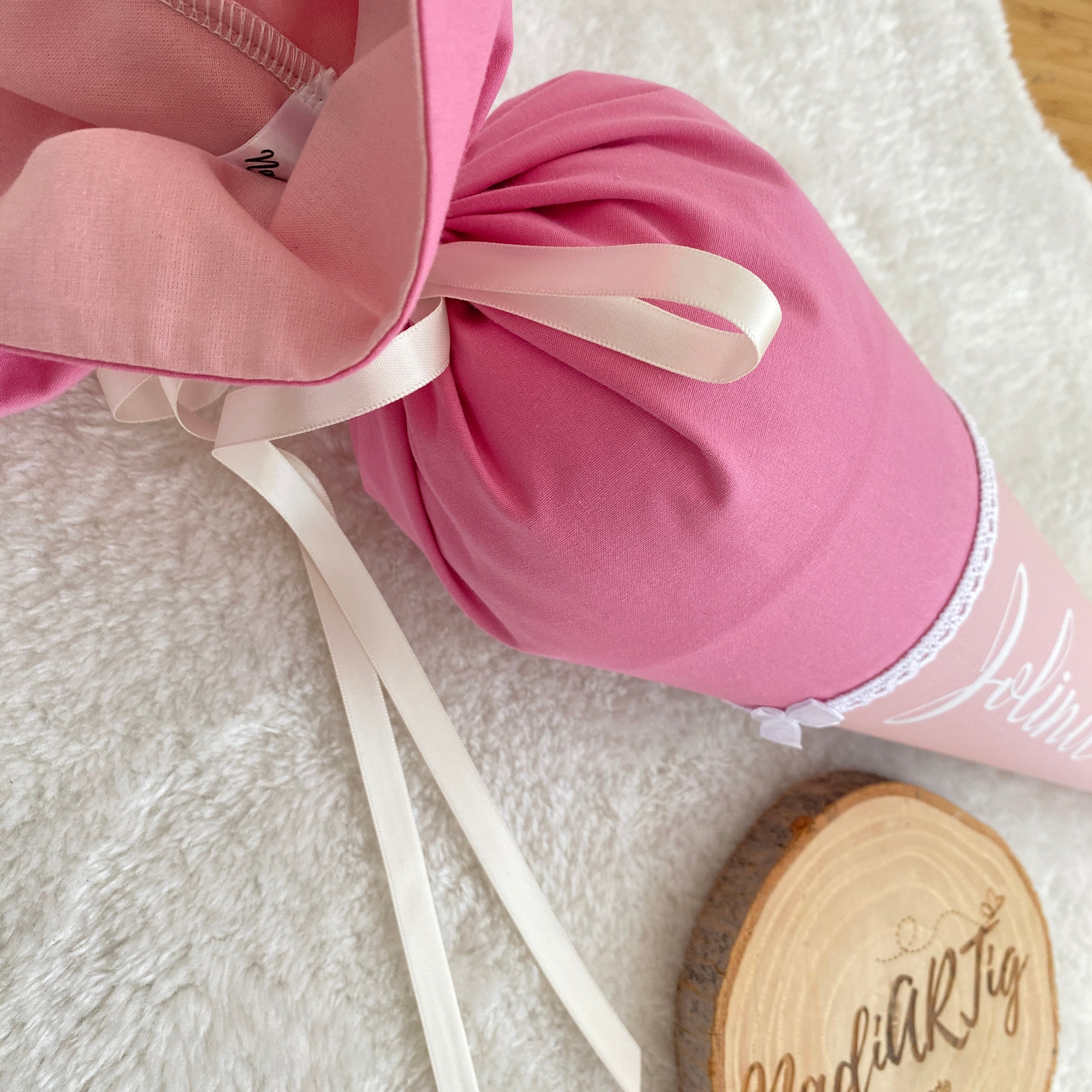 Geschwister-Schultüte in altrosa & puder