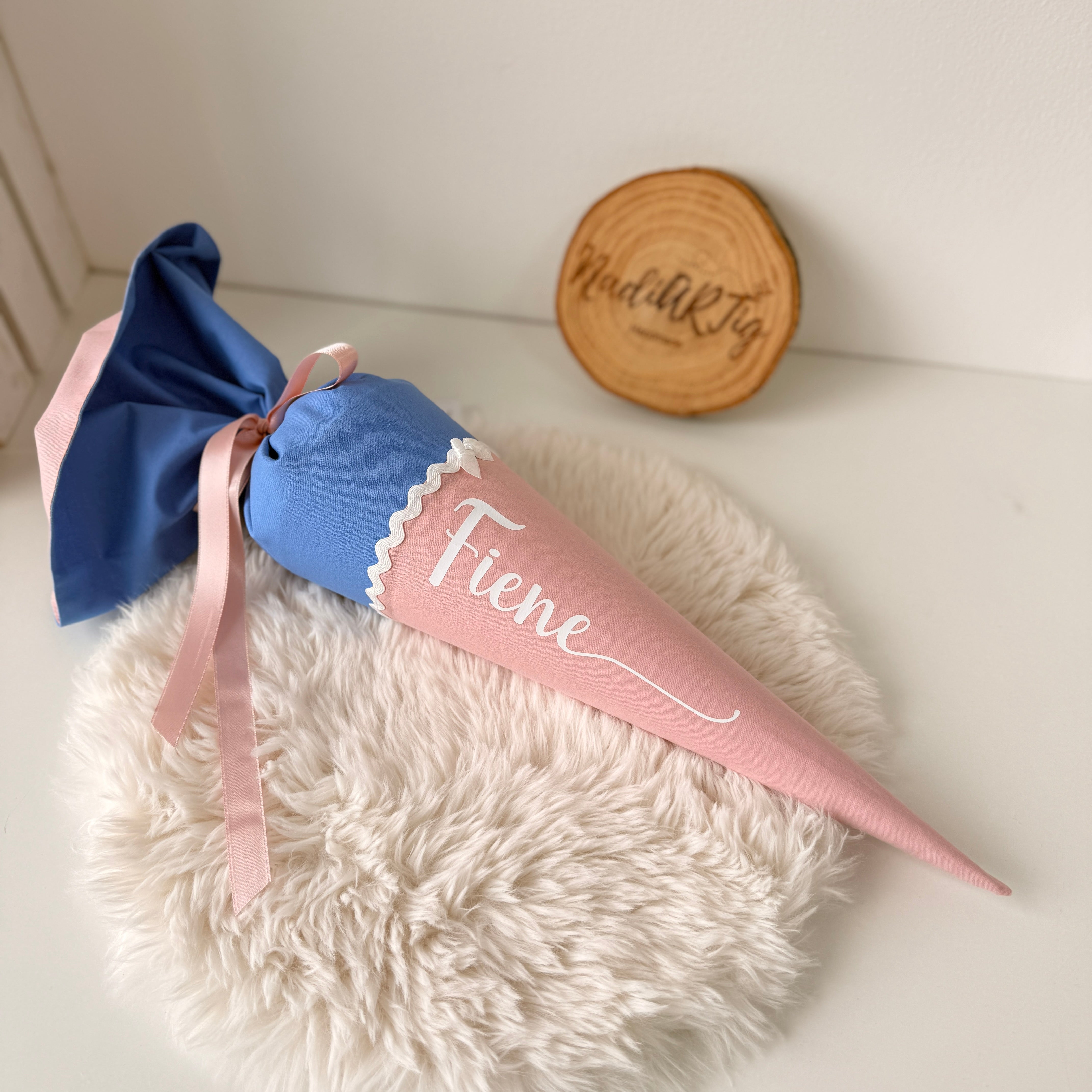 Geschwister-Schultüte in blau/puder