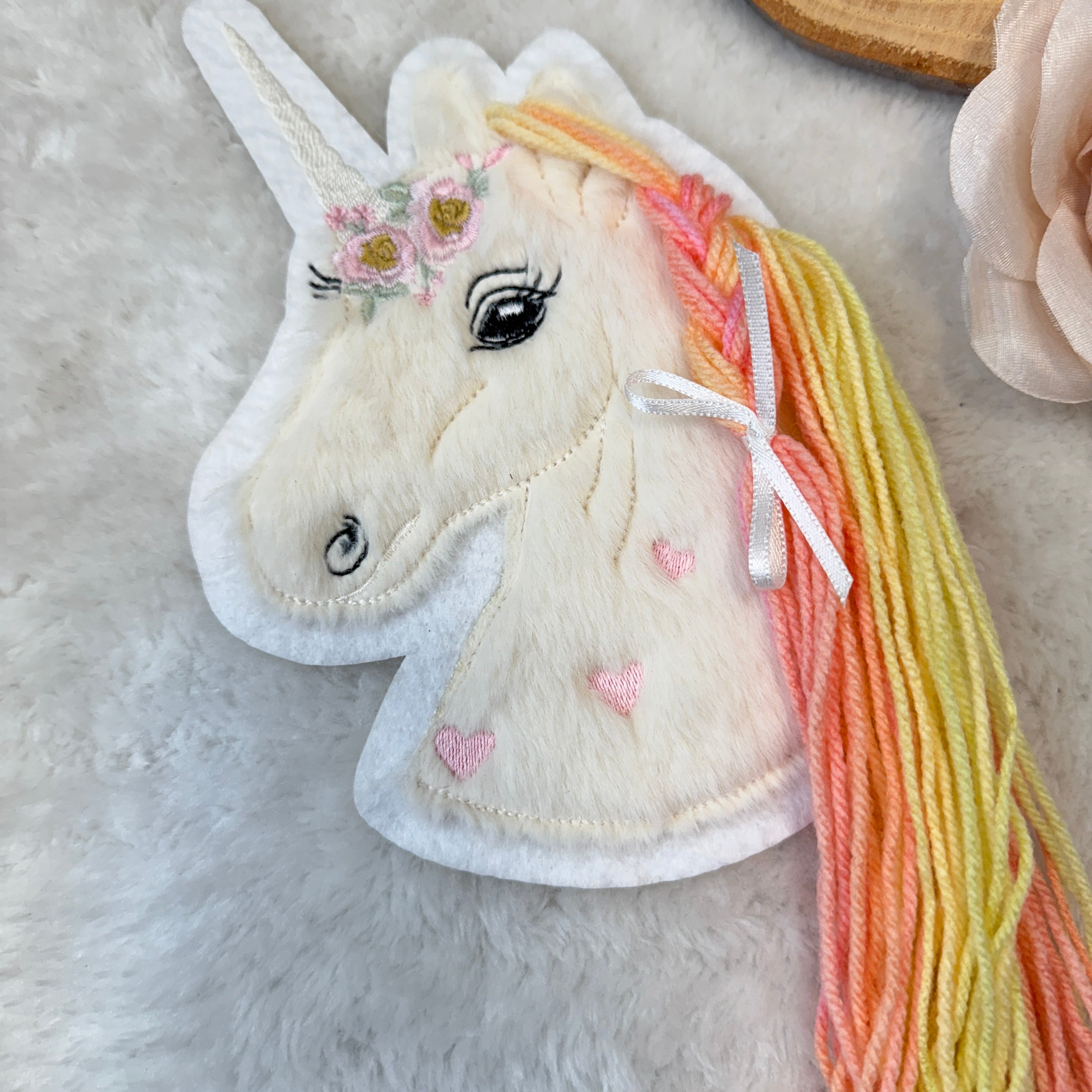 Einhorn Patch/Aufnäher - Regenbogen Mähne