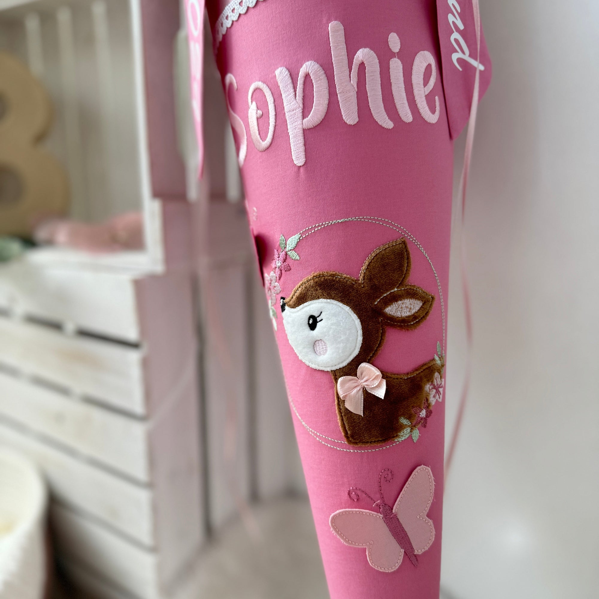 Schultüte Rehkitz puder/altrosa