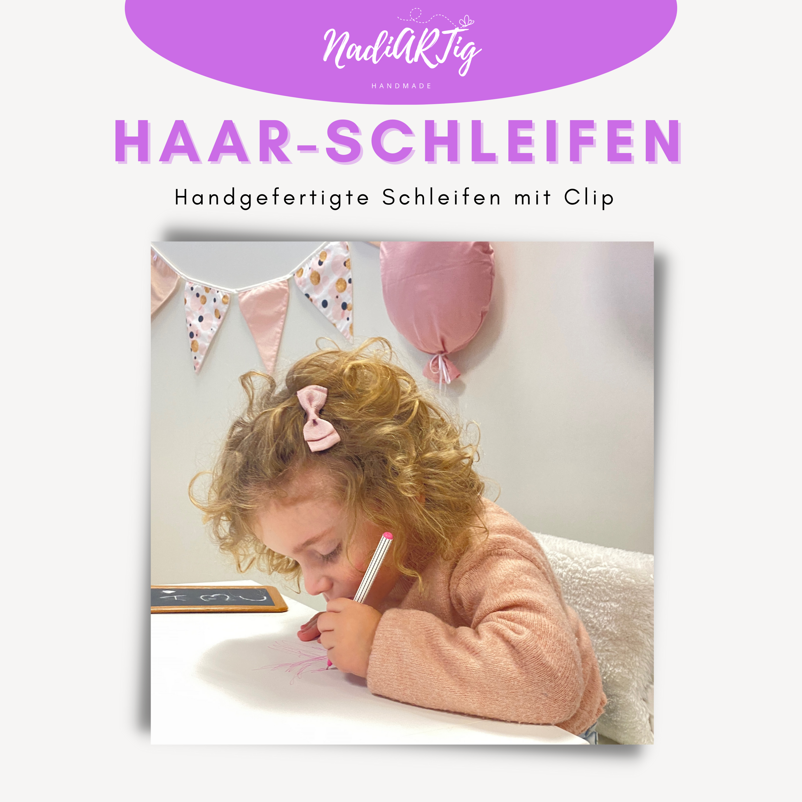 Haarschleife / Spangen in 9 Farben