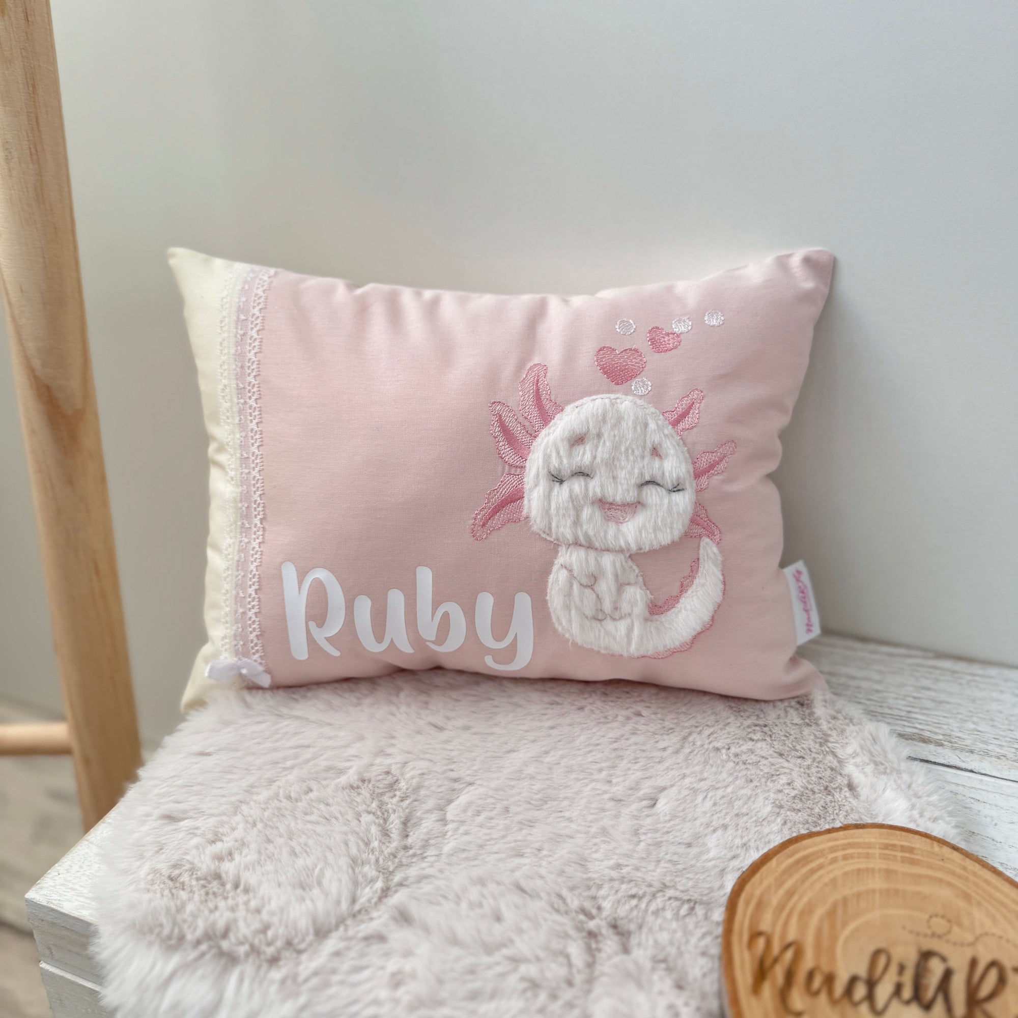 Axolotl Fan Kissen Geschenkidee