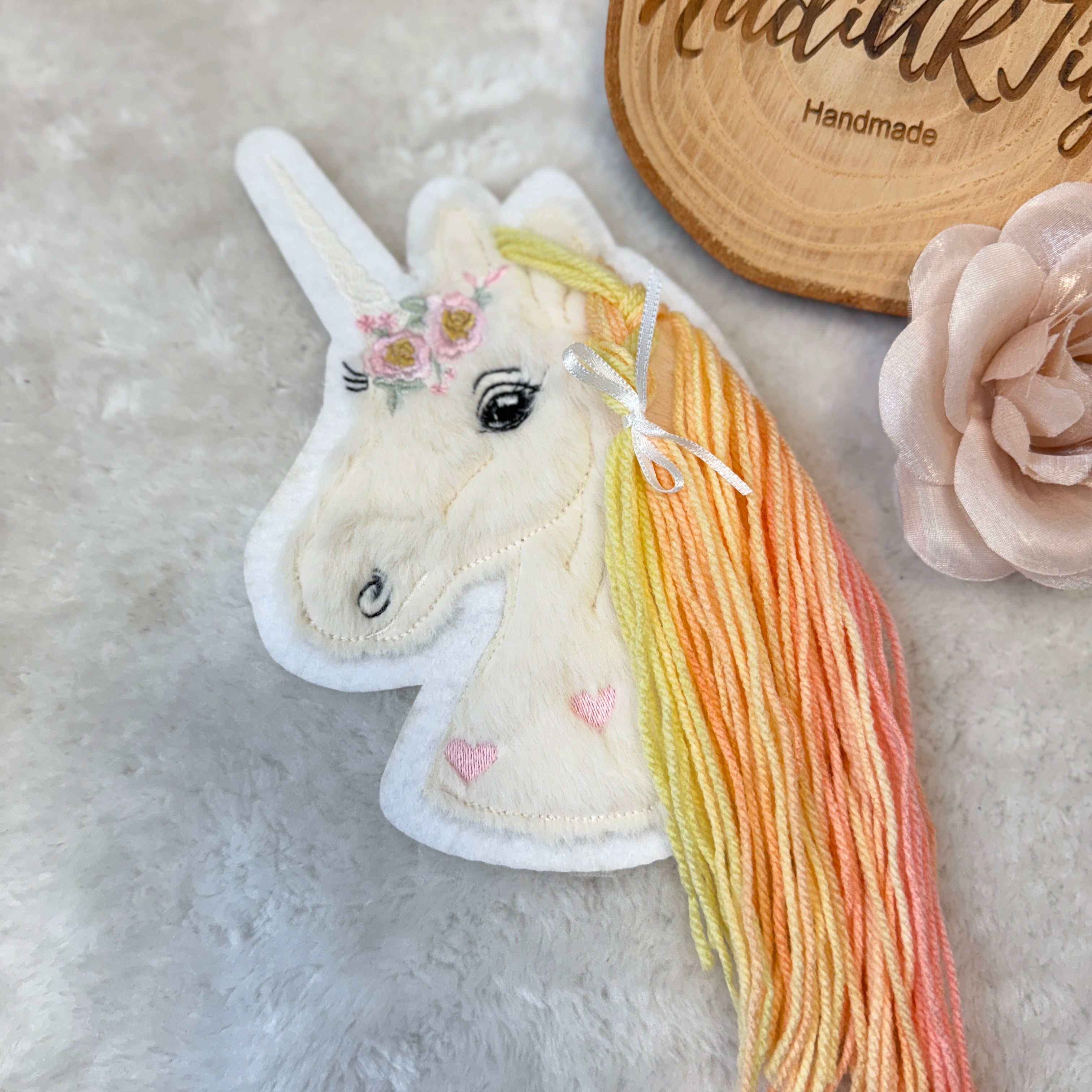 Einhorn Patch/Aufnäher - Regenbogen Mähne