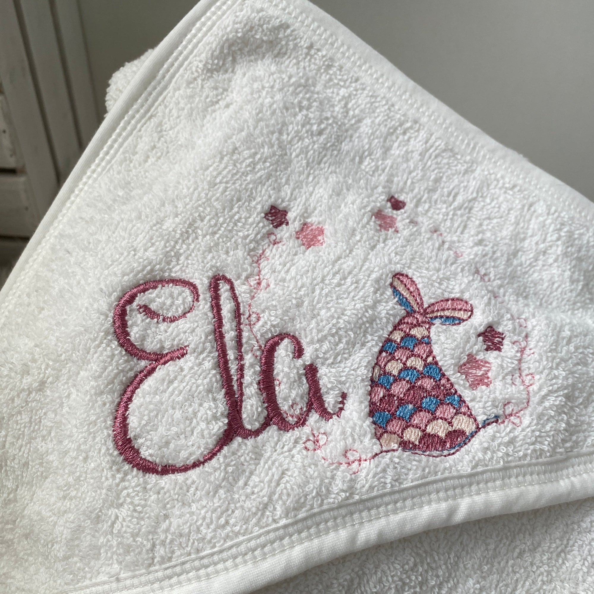 Baby Badehandtuch mit Namen