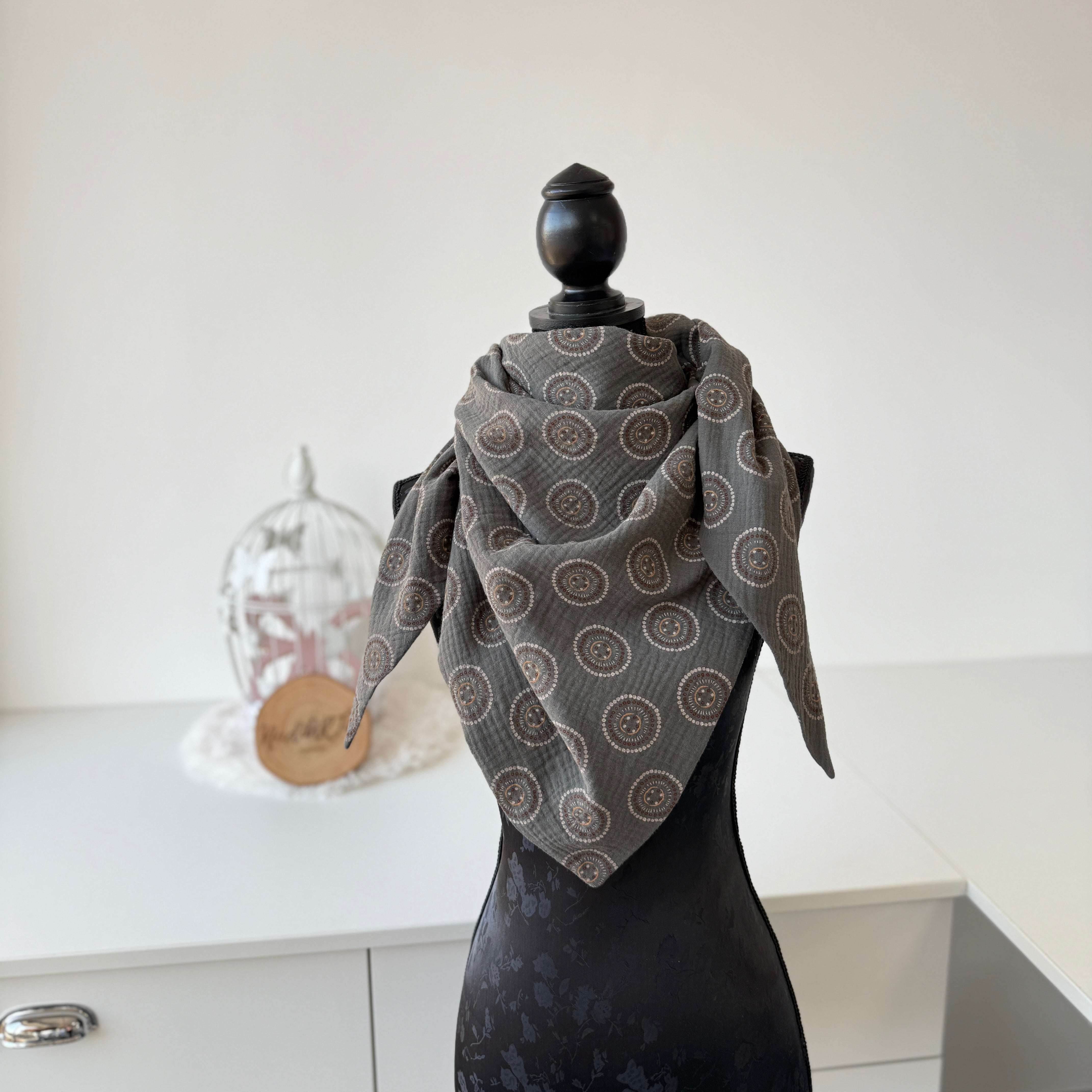 XXL Musselin Halstuch - army green