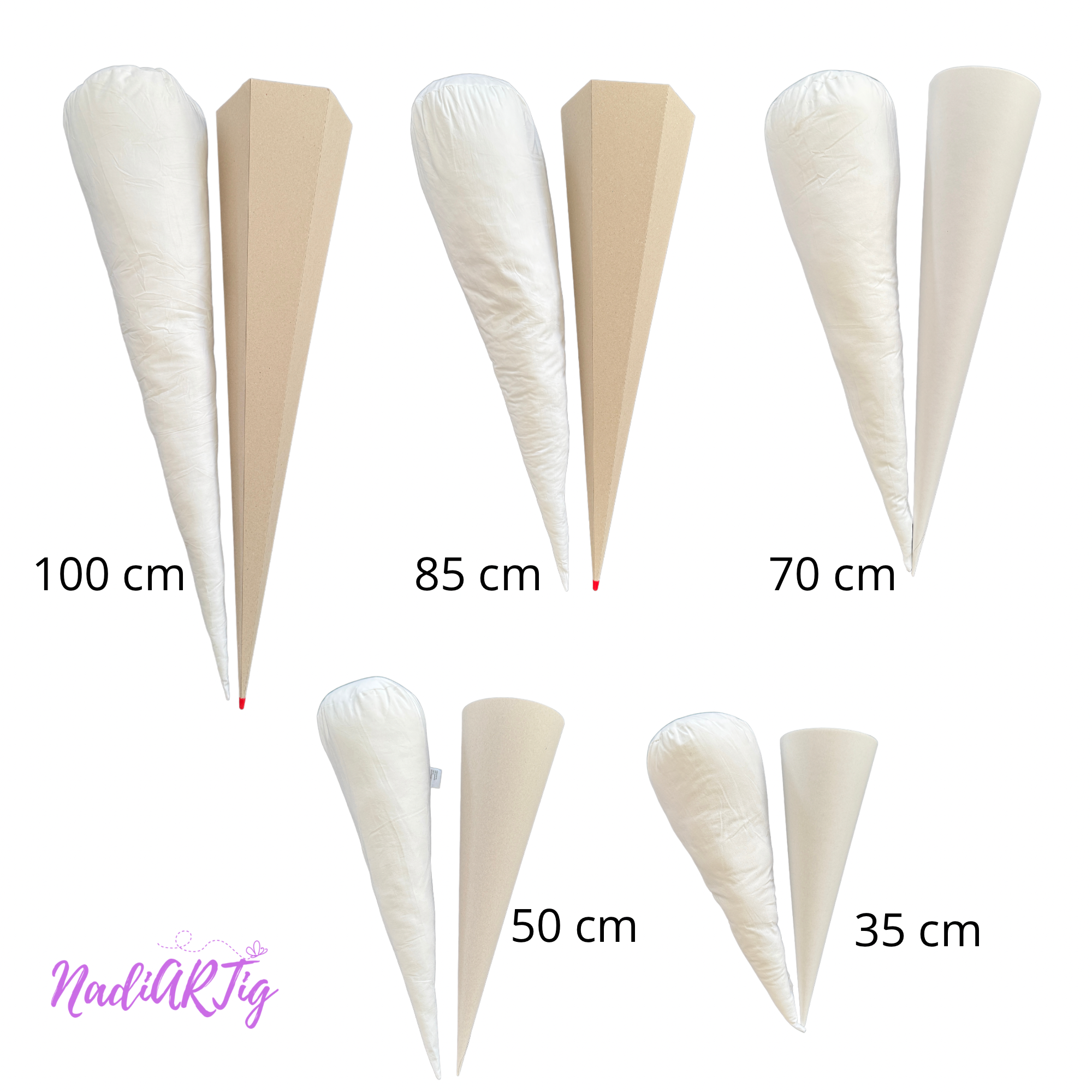 Zubehör: Schultüten Kissen, Füllkissen für die Zuckertüte 35 - 70 - 85 cm