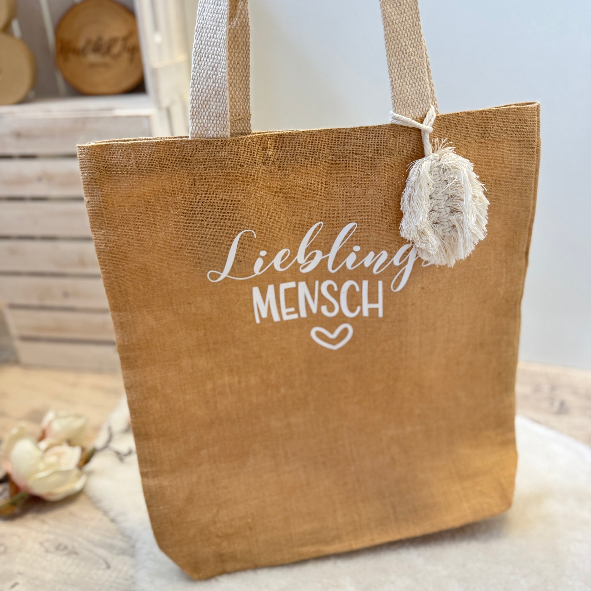Geschenkidee Jute-Tasche „Lieblingsmensch"