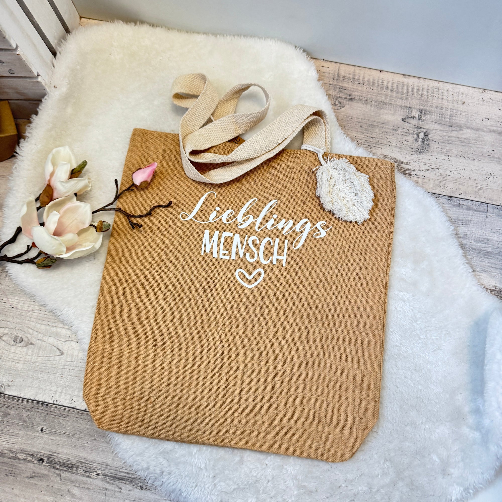 Geschenkidee Jute-Tasche „Lieblingsmensch"