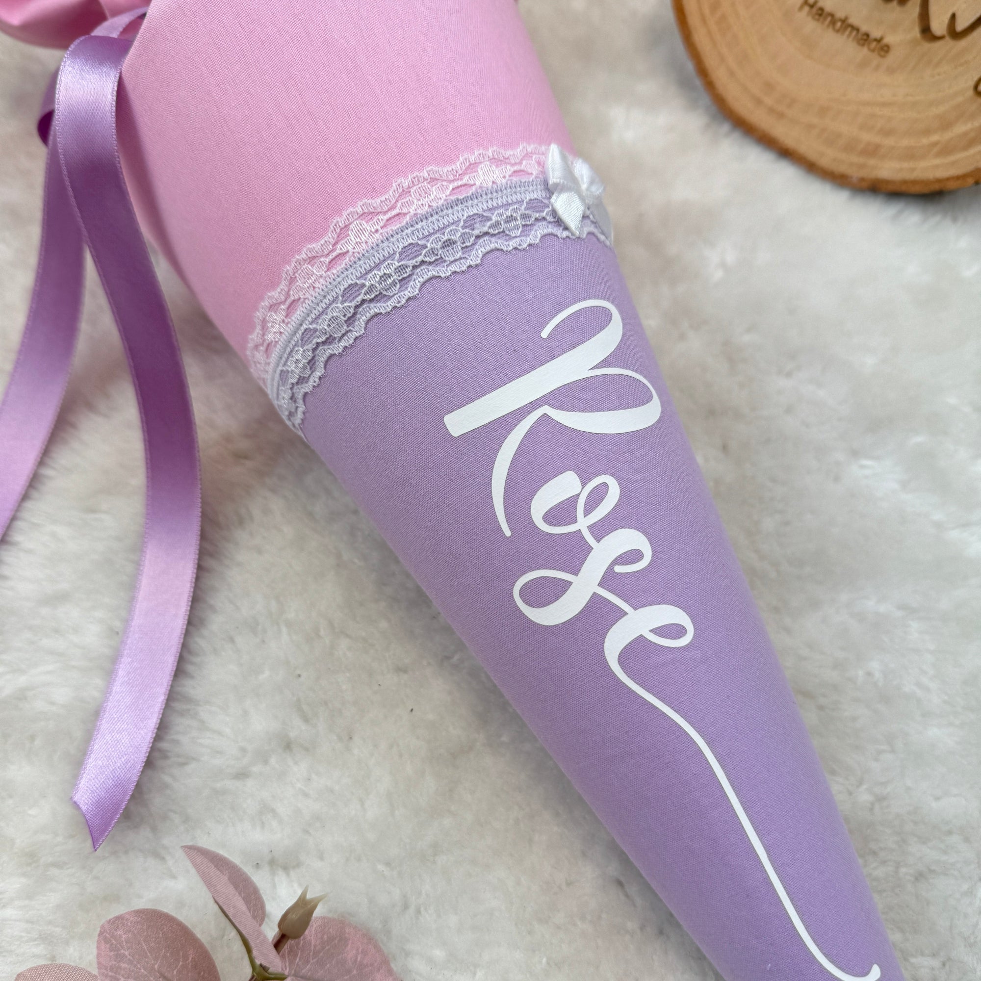 Geschwister-Schultüte in rosa/flieder