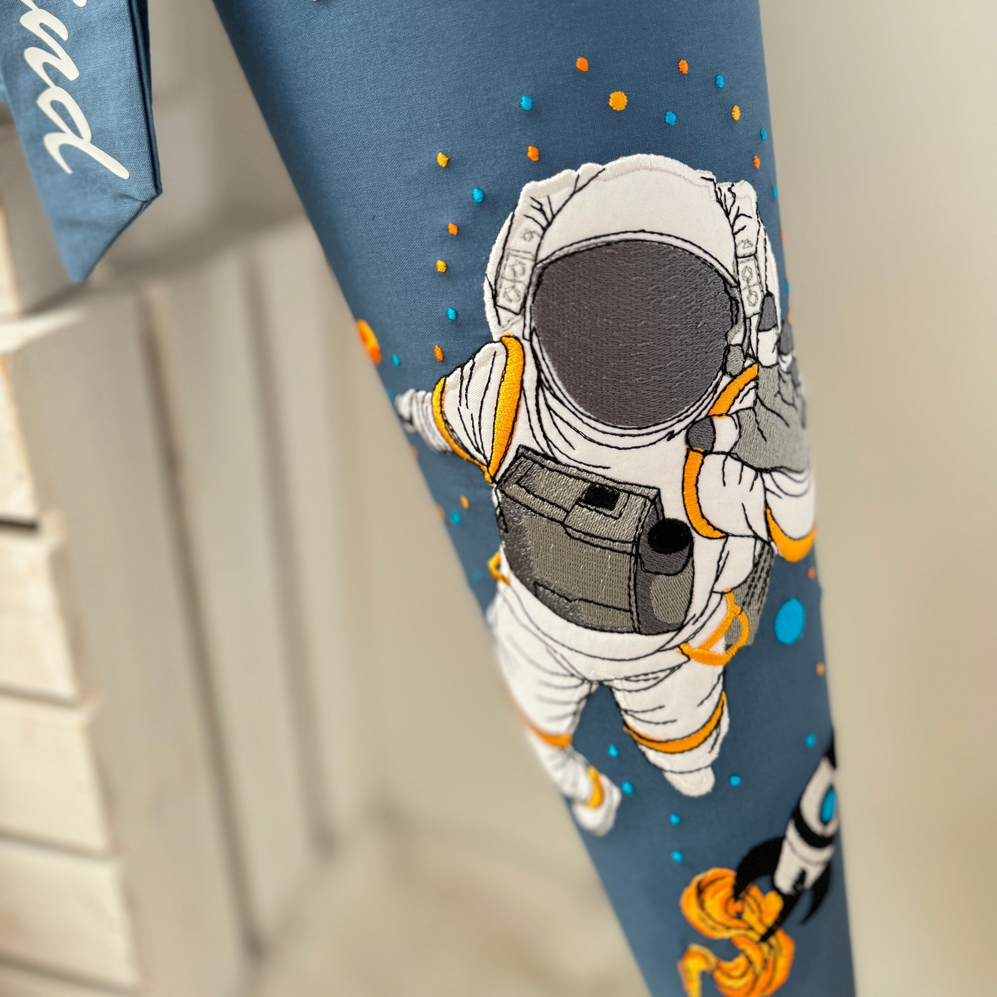 Schultüte Astronaut in grau/dustyblue