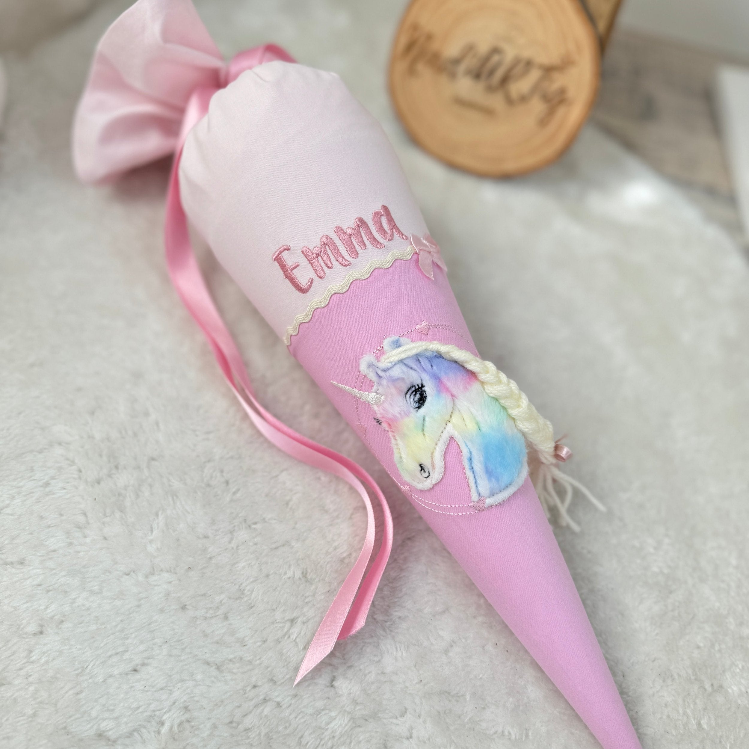 Geschwister-Schultüte Einhorn in rosa