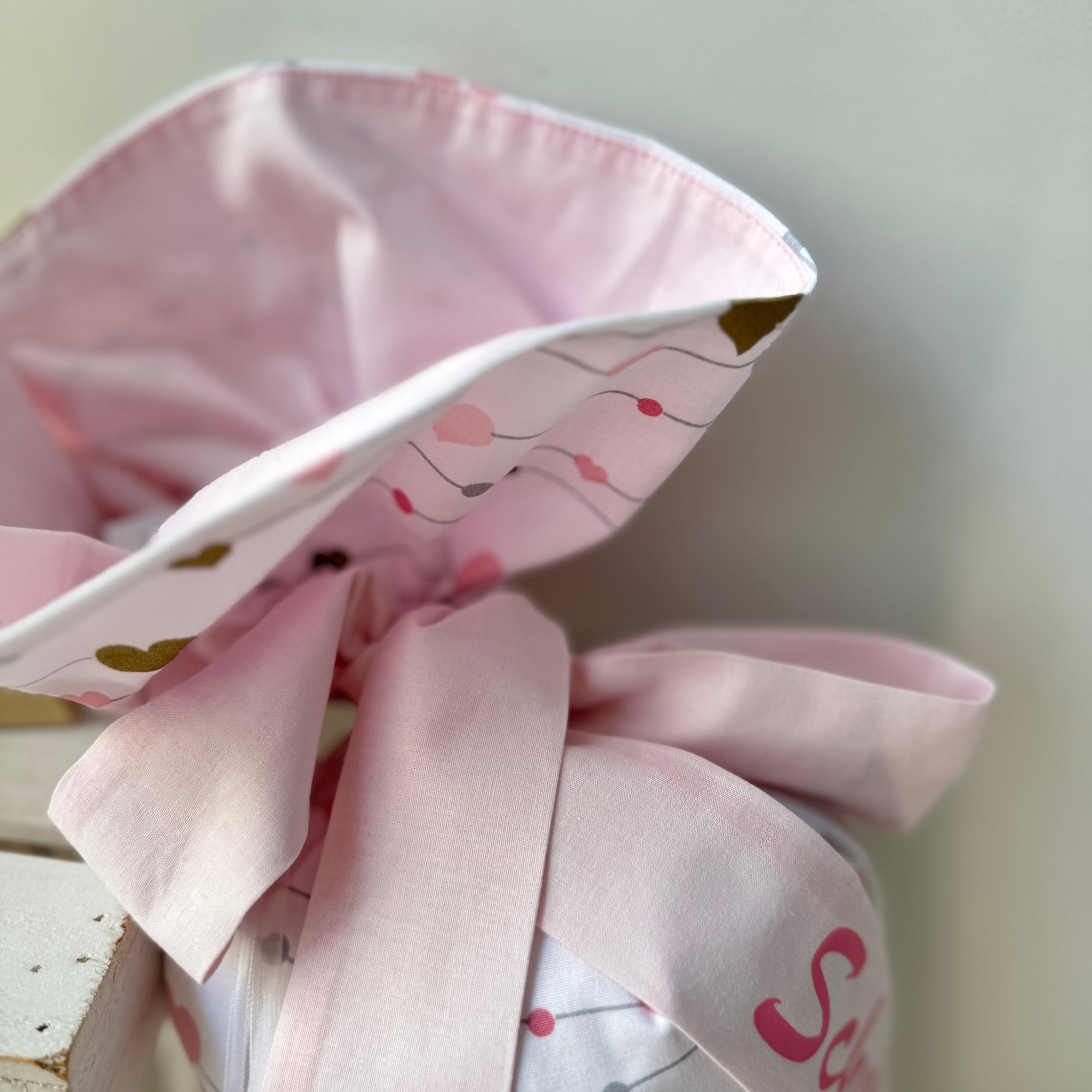 Schultüte Klassik in rosé/Herzchen