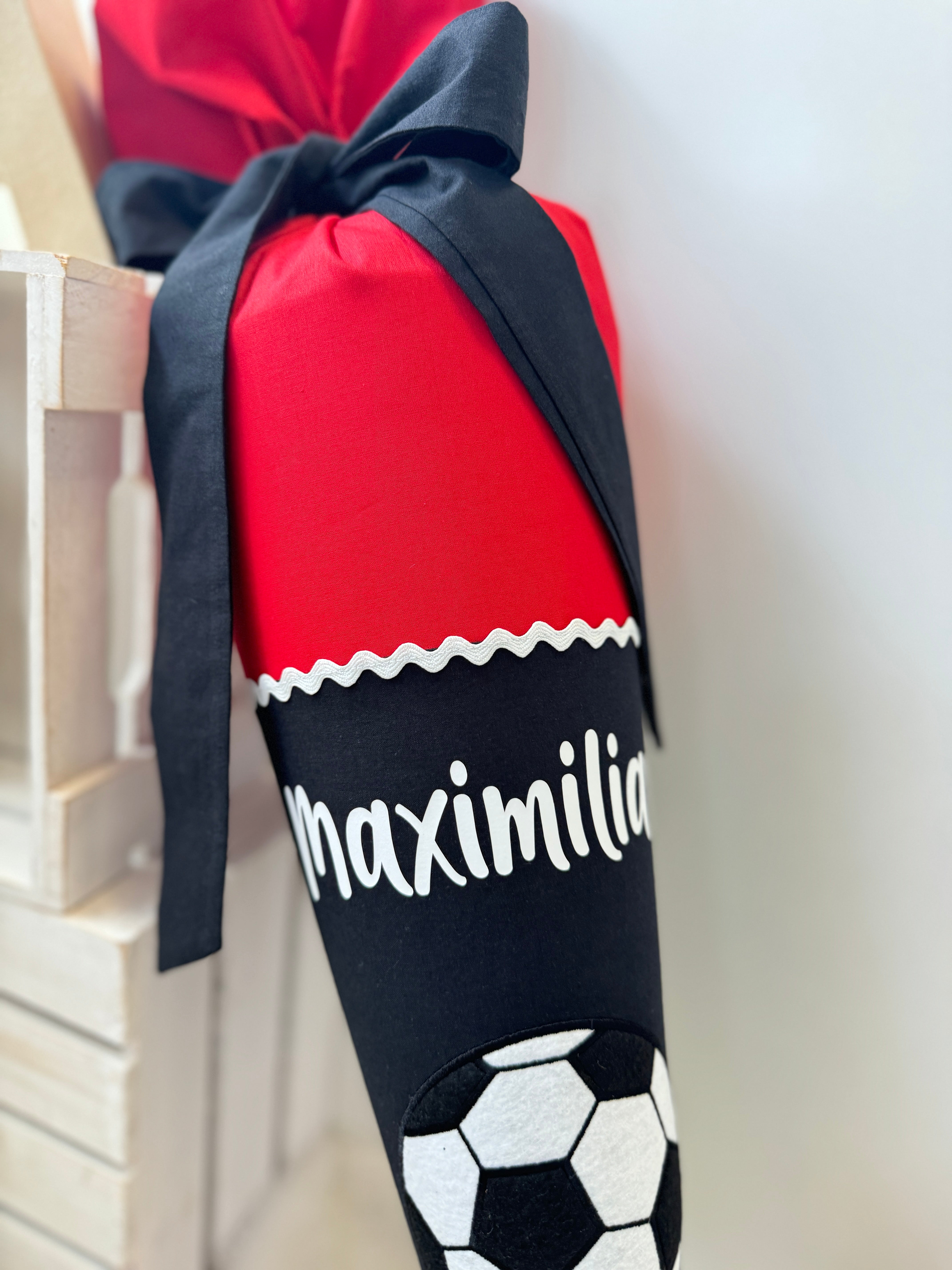 Schultüte Fußball in rot/schwarz - 1. FCN