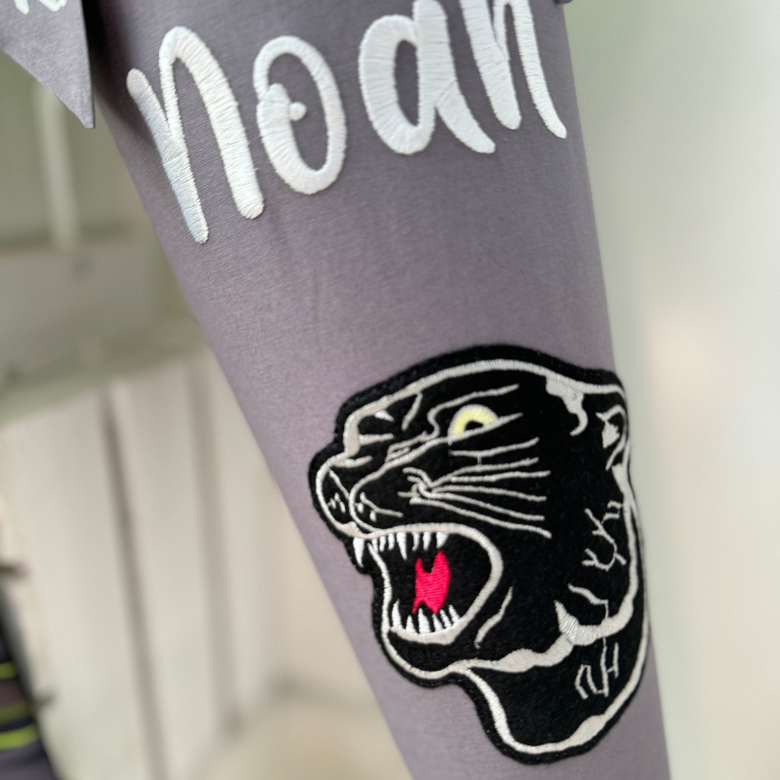 Schultüte Black Panther in limete/anthrazit