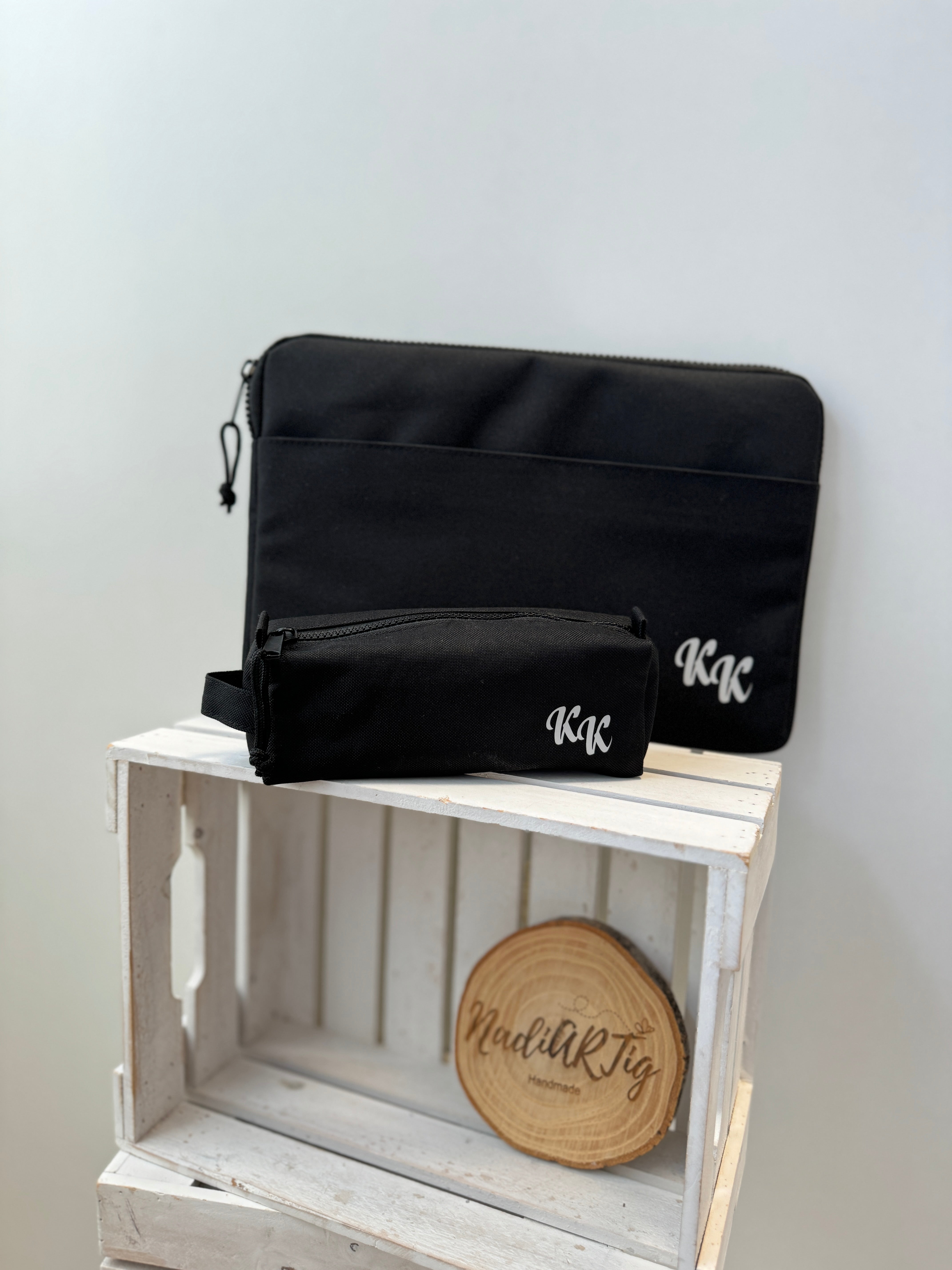 Laptoptasche/Mäppchen mit Monogramm