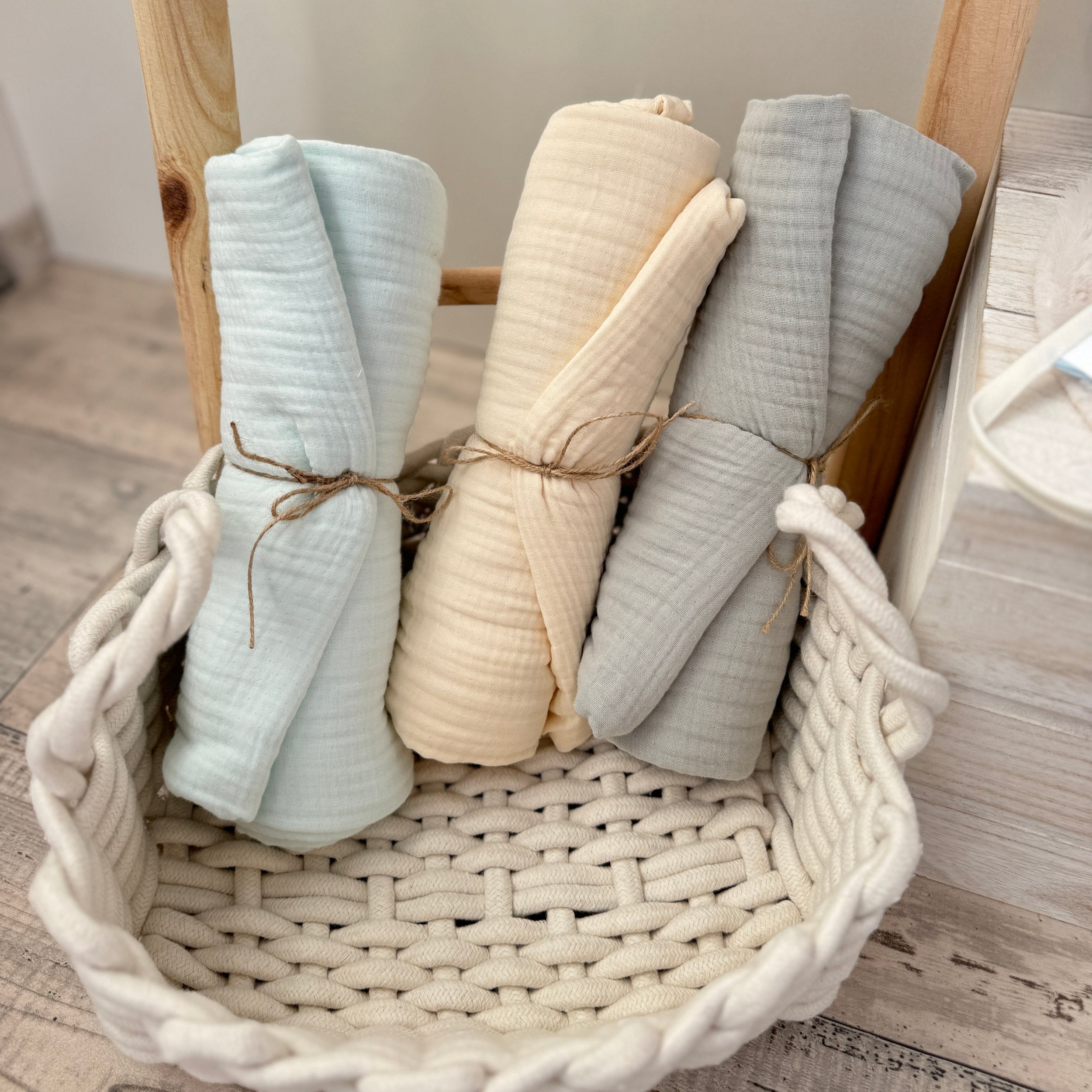 Musselin Baby-Decke mit Namen