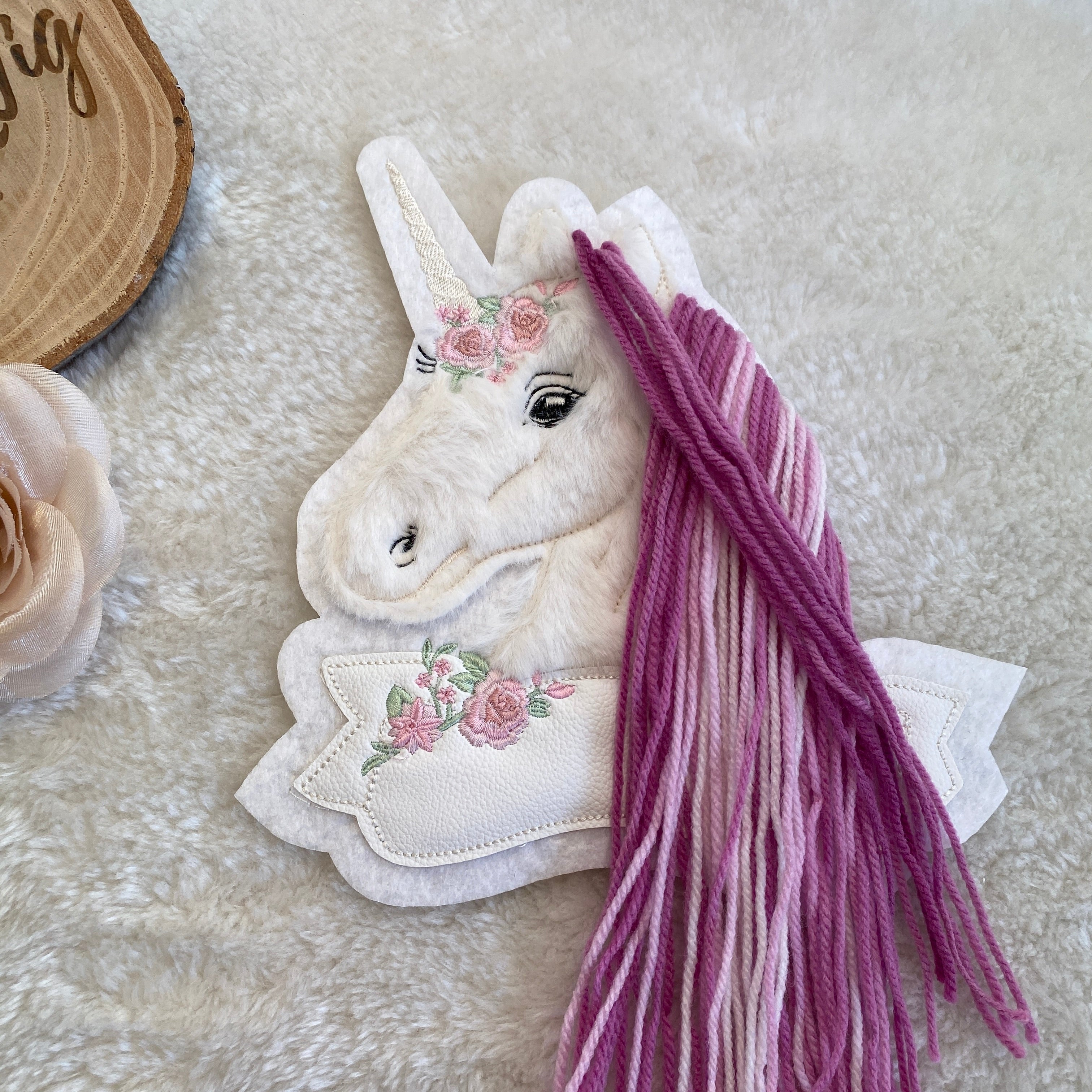 Einhorn #1 Patch/Aufnäher - Himbeere