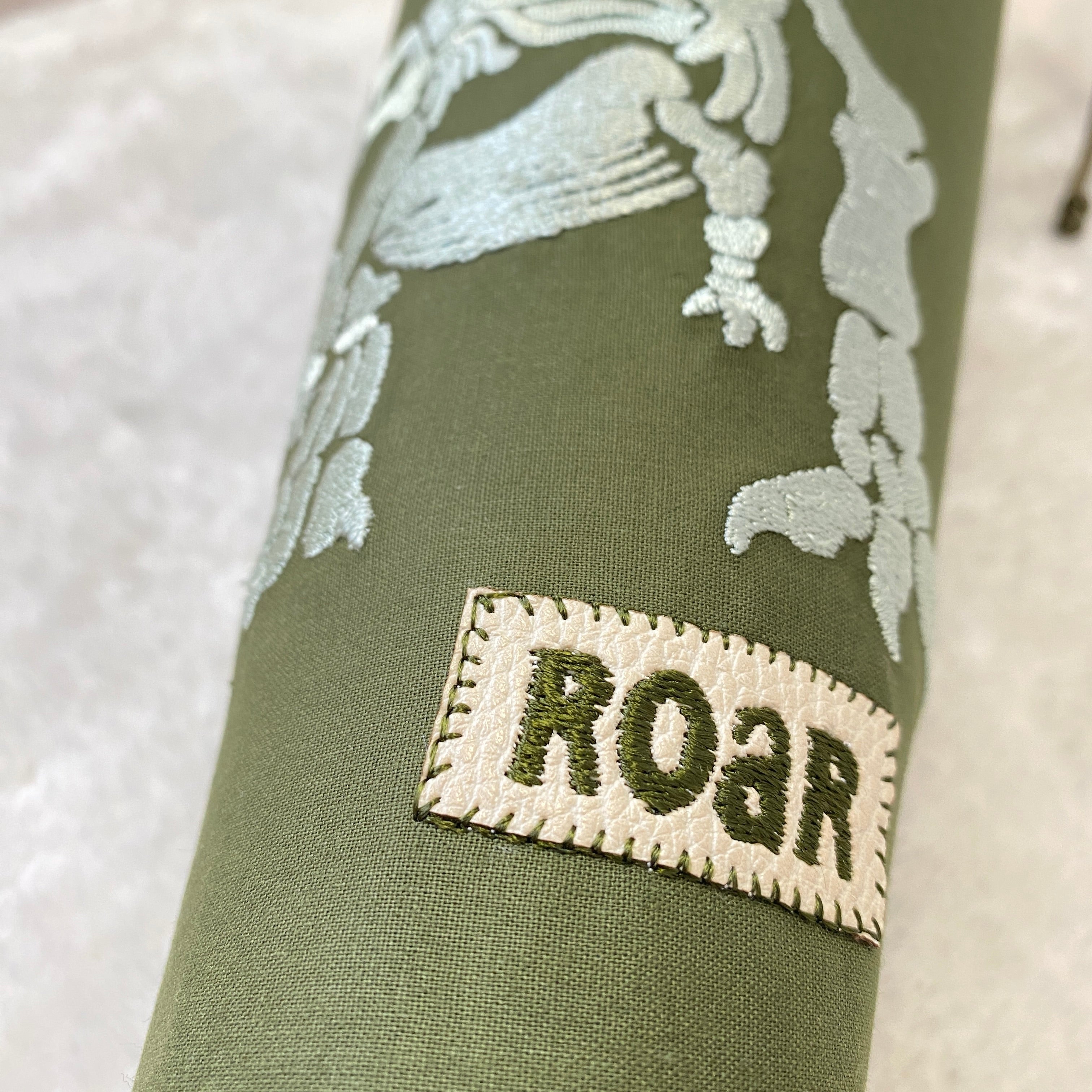 Schultüte T-Rex in beige/olivegrün