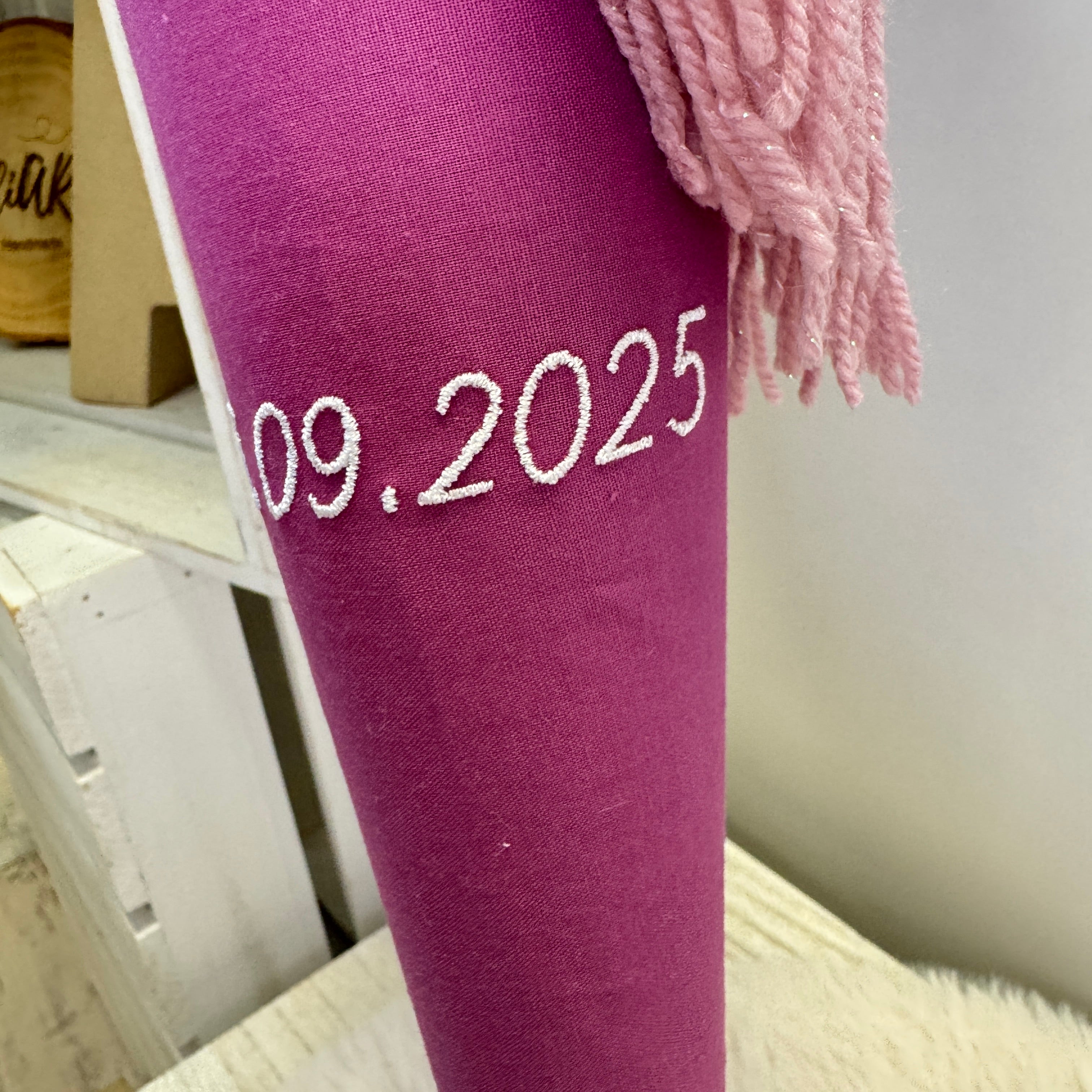 Datum oder kurzer Zusatz-Text für die Schultüte