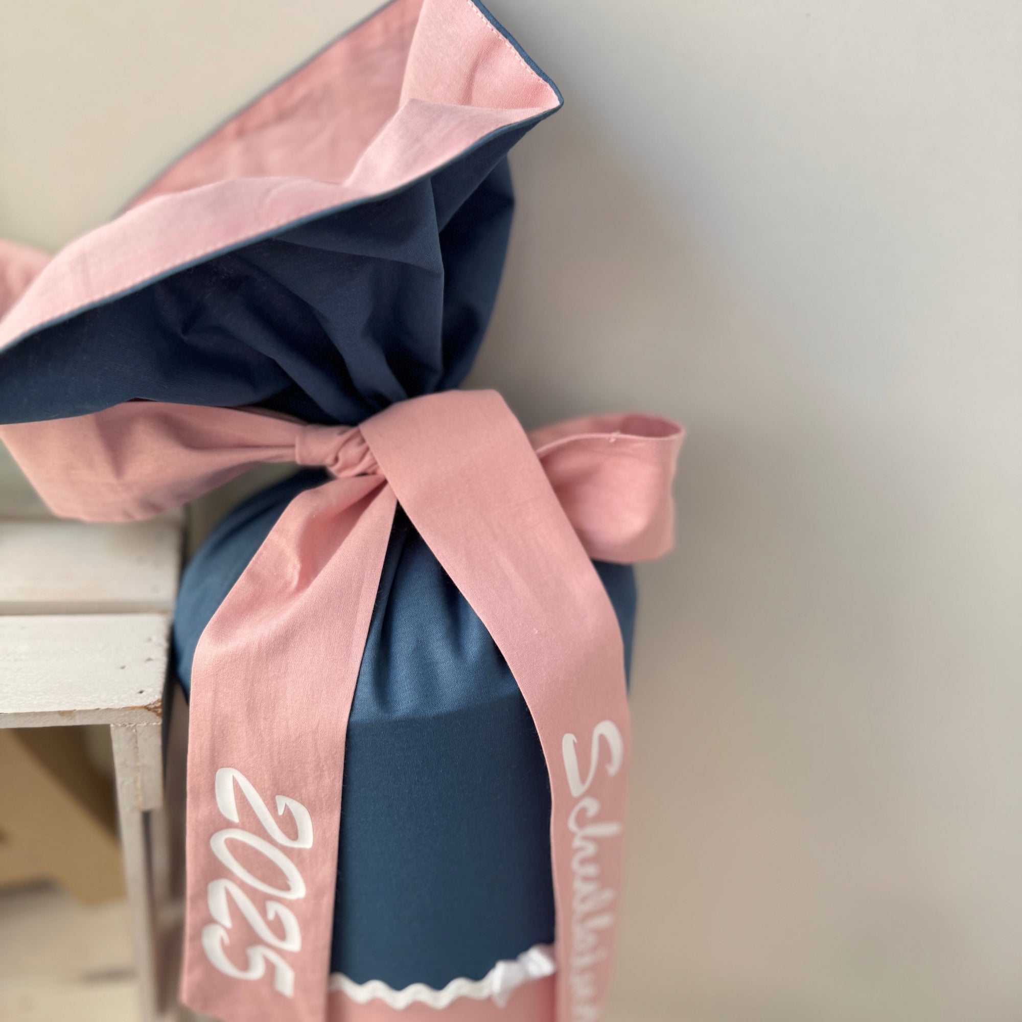 Schultüte Hasenmädchen in dusty blue/puder
