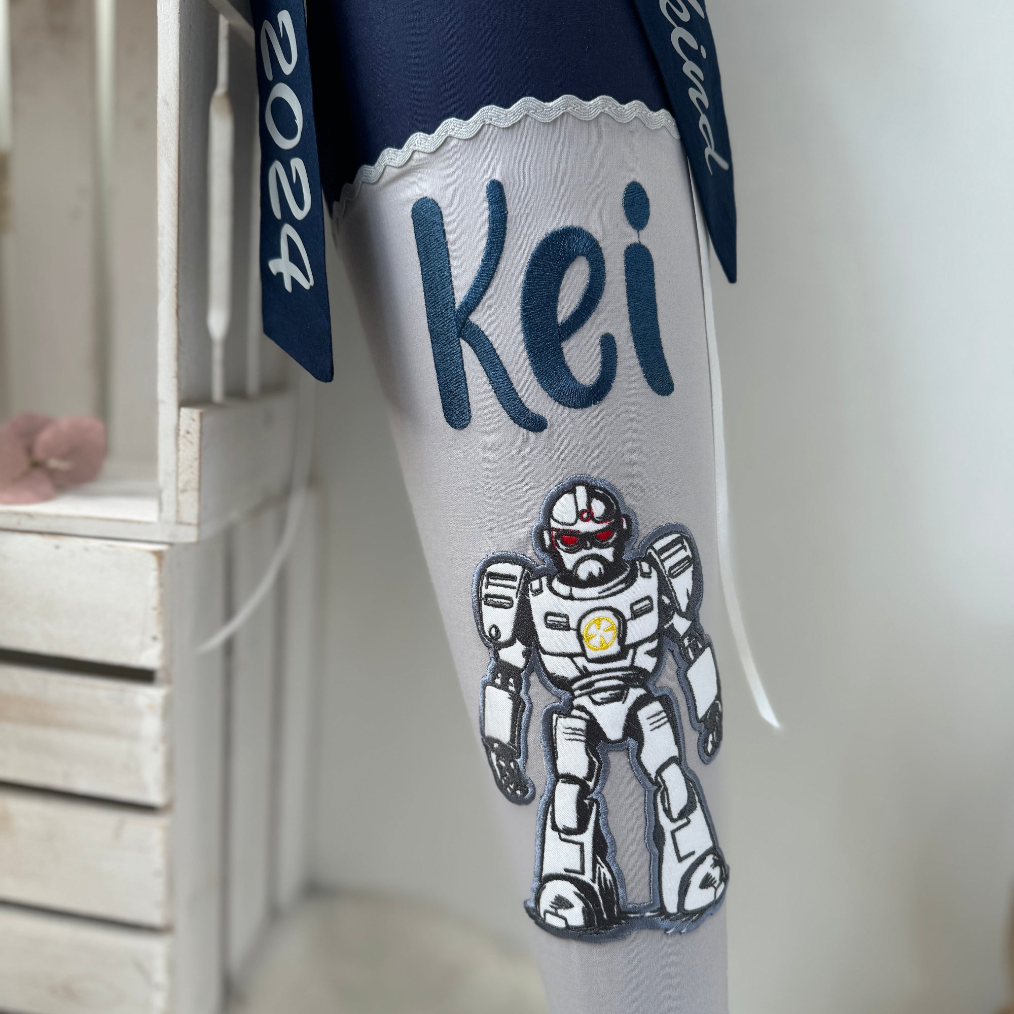 Schultüte Roboter in dunkelblau/steingrau