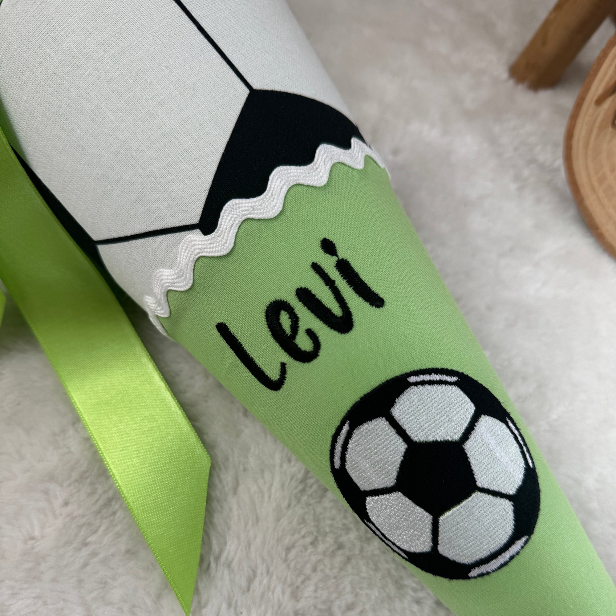 Geschwister-Schultüte Fußball in grün