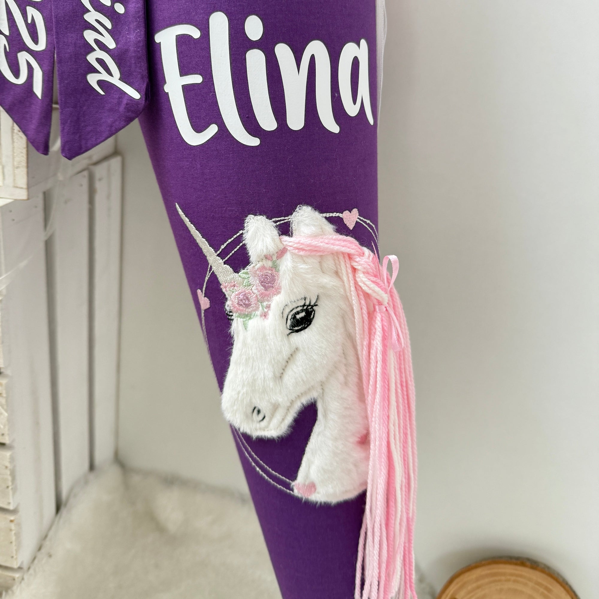 Schultüte Einhorn in velvet/lila