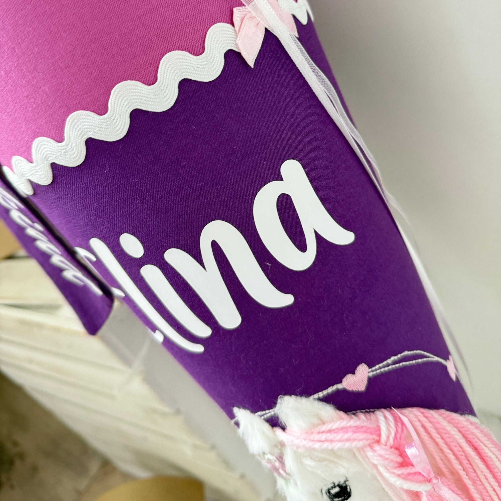 Schultüte Einhorn in velvet/lila