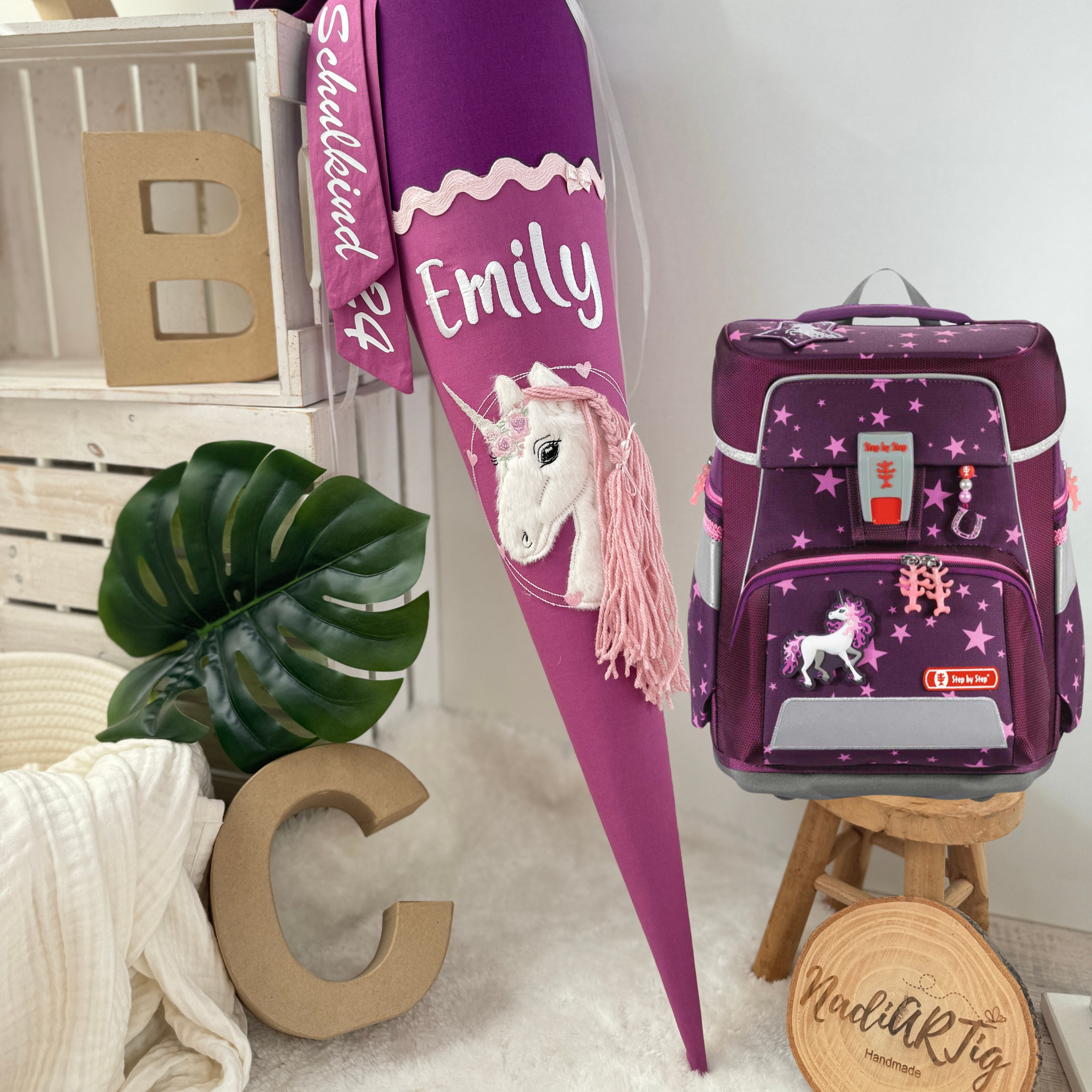 Schultüte Einhorn violett lila Step by Step Nuala