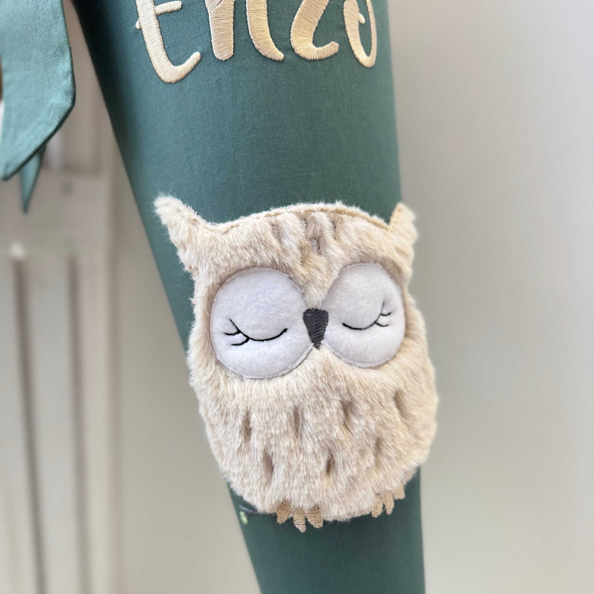 Schultüte Eule in dusty green