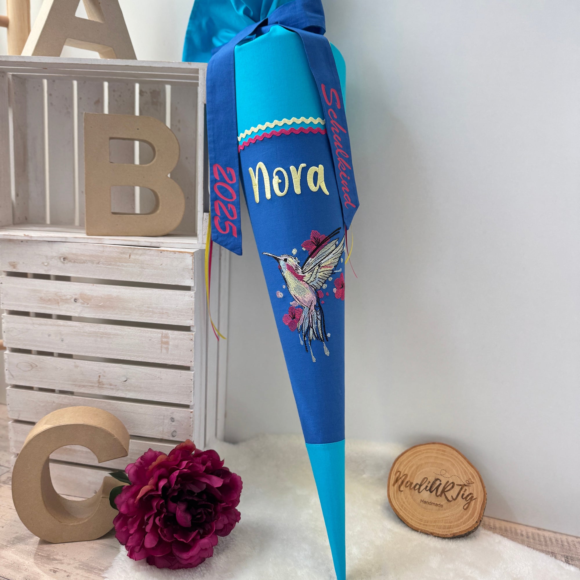 Schultüte Kolibri in blau