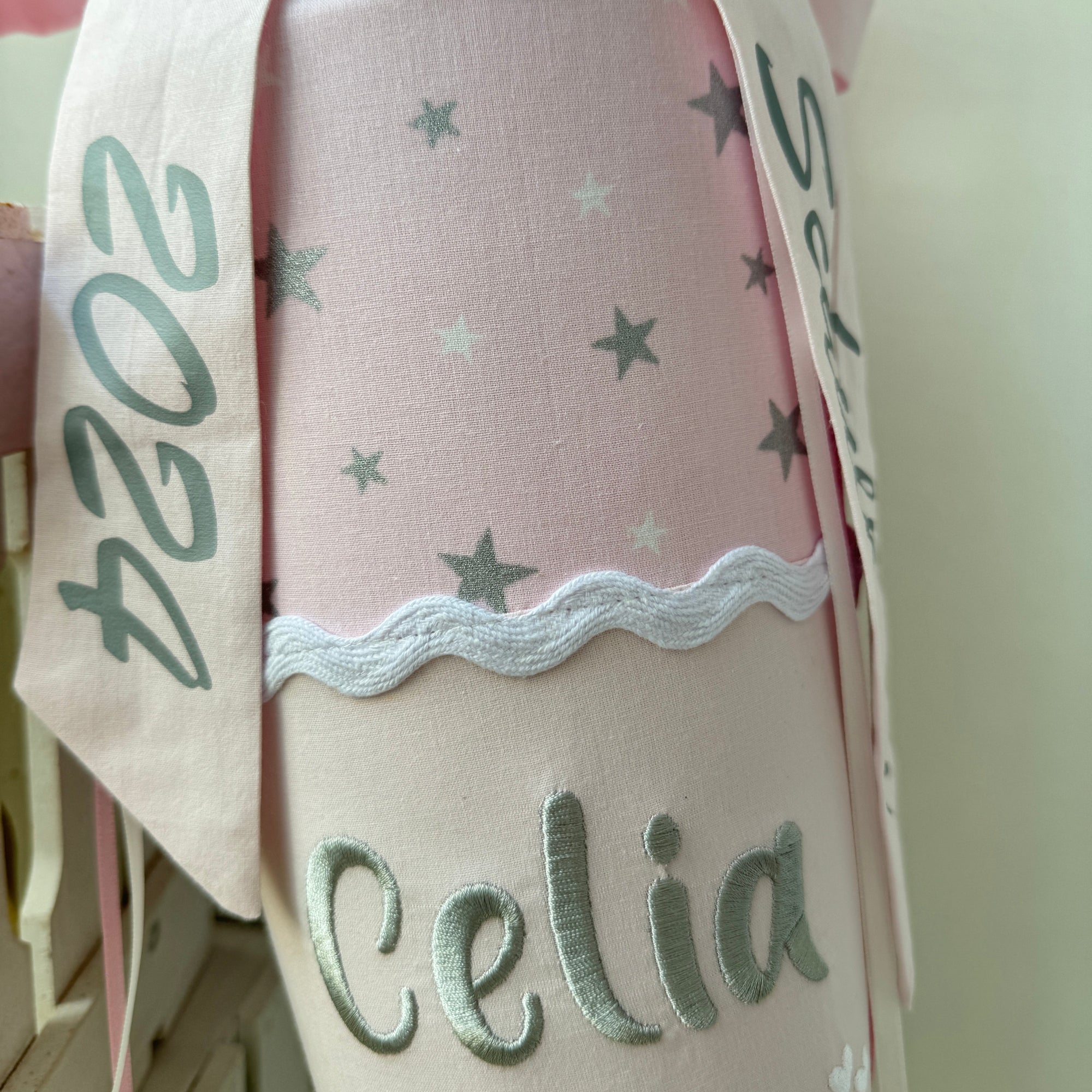 Schultüte Pferd rosa silber sterne