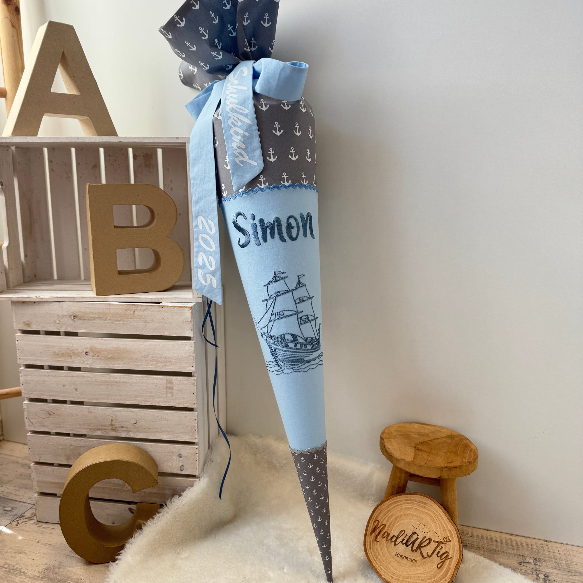 Schultüte Segel-Schiff Maritim Anker