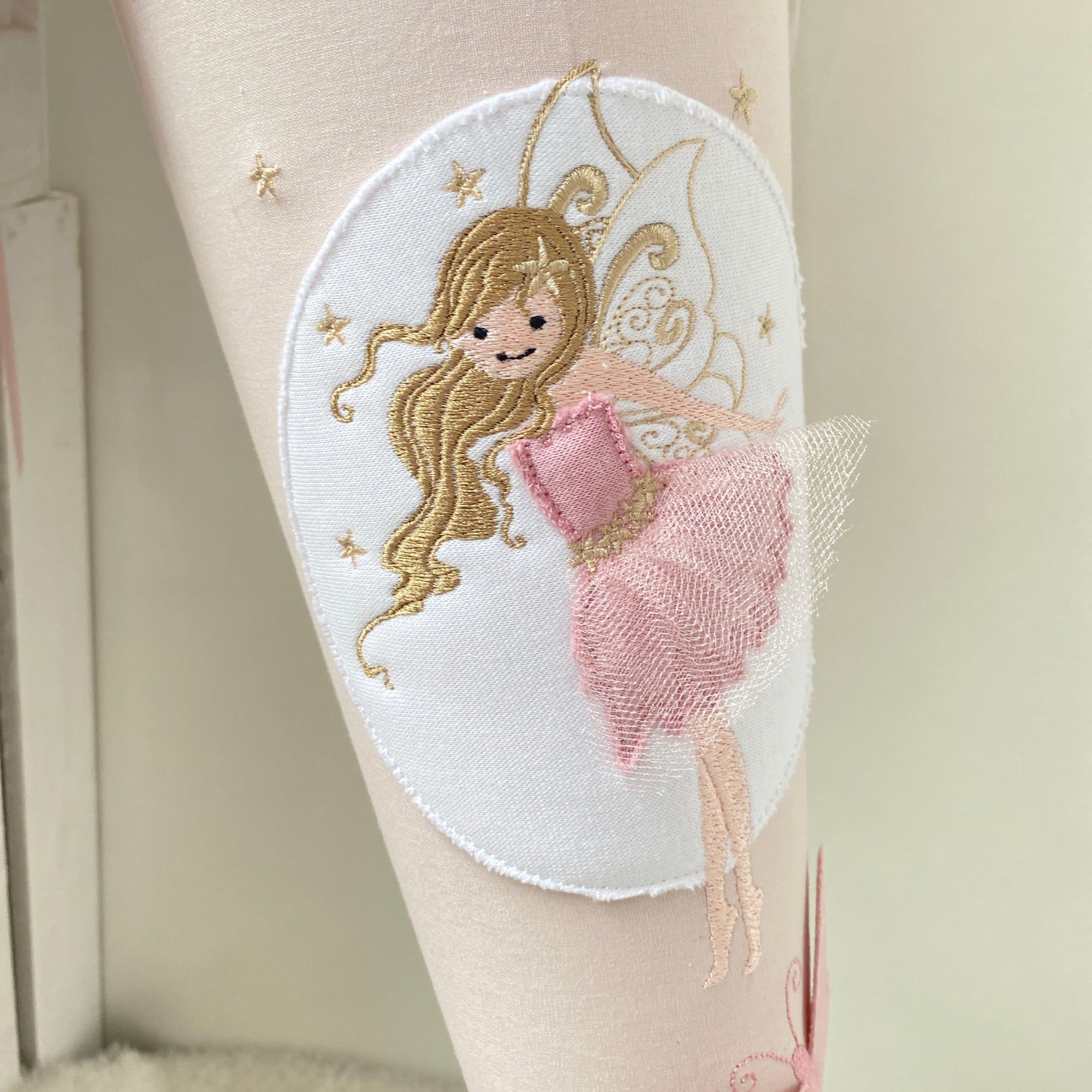 Schultüte Stoff Mädchen Fee rosegold