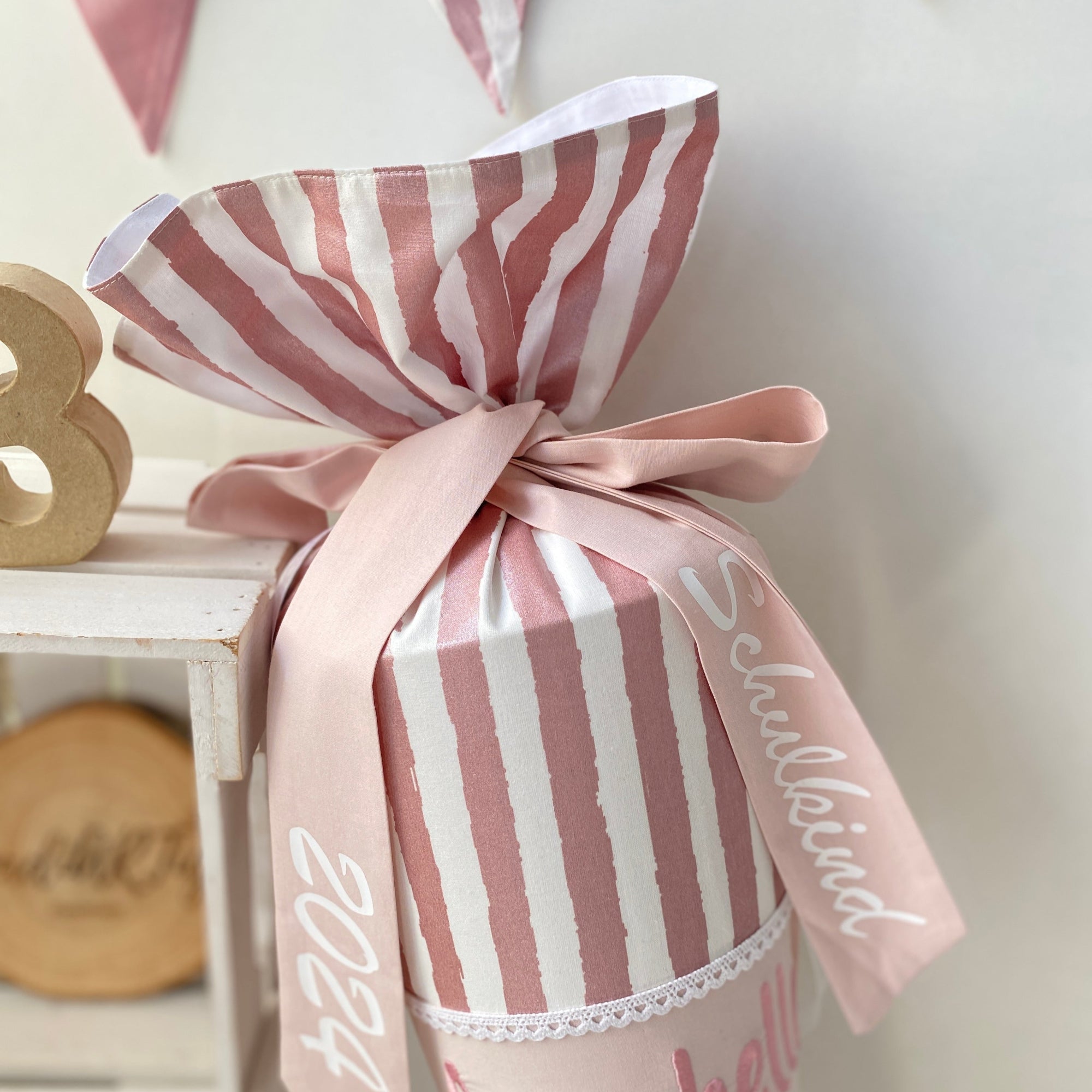 Schultüte Stoff Mädchen Fee rosegold
