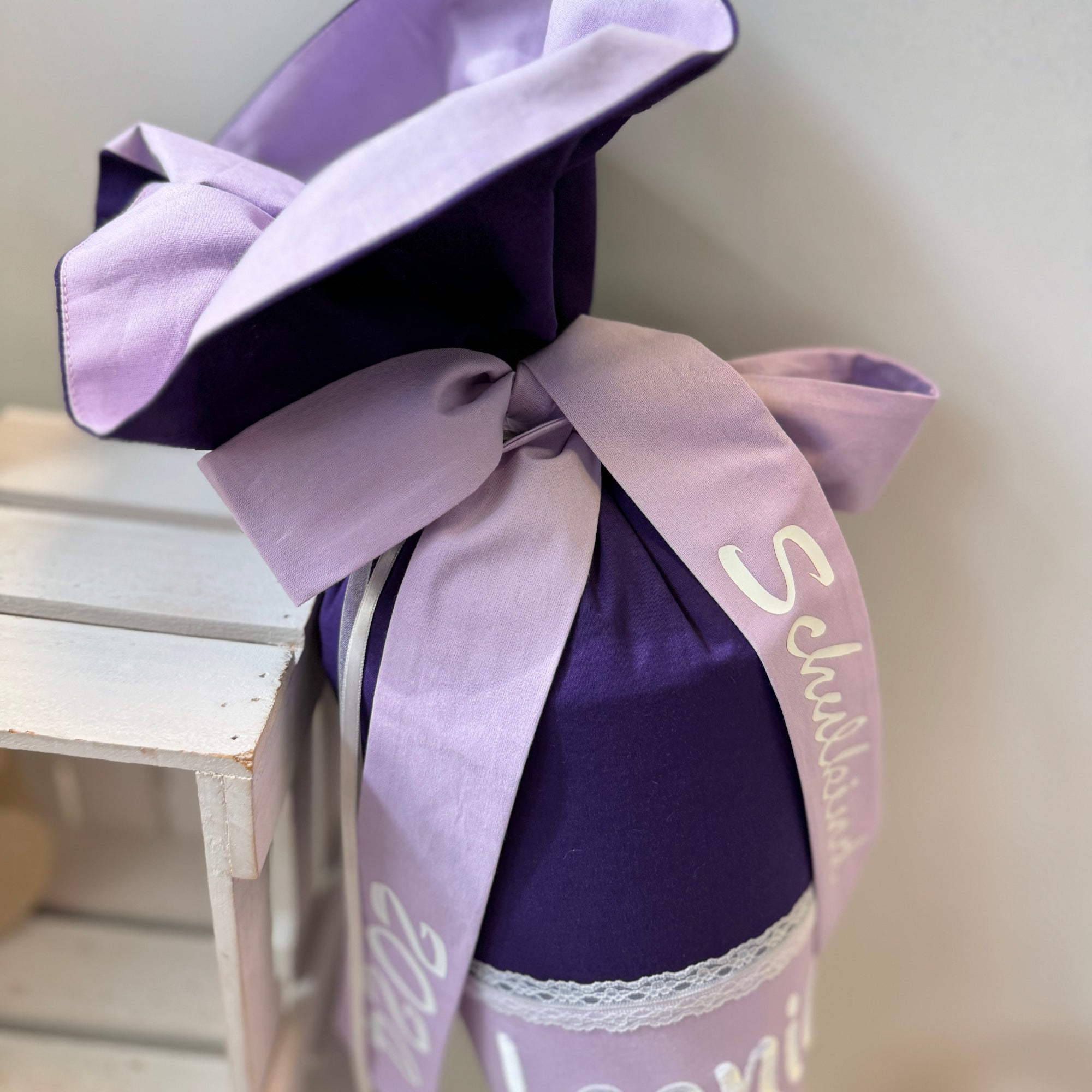 Schultüte Eule in lila/flieder